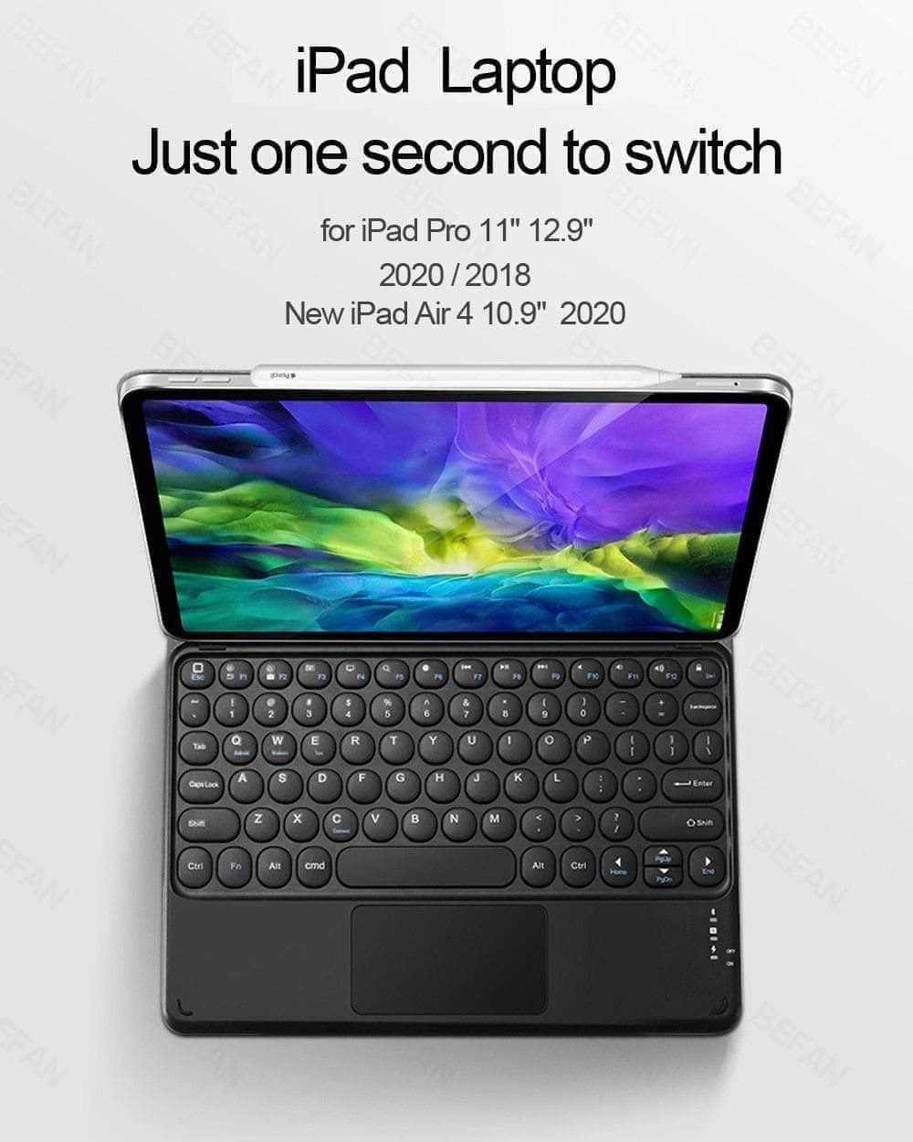 Magnetic Bluetooth Keyboard Case for iPad - Ultra-Slim & Wireless Keyboard Cover with Multi-Device Connectivity - Perfect for Work, Travel & Home Office Use