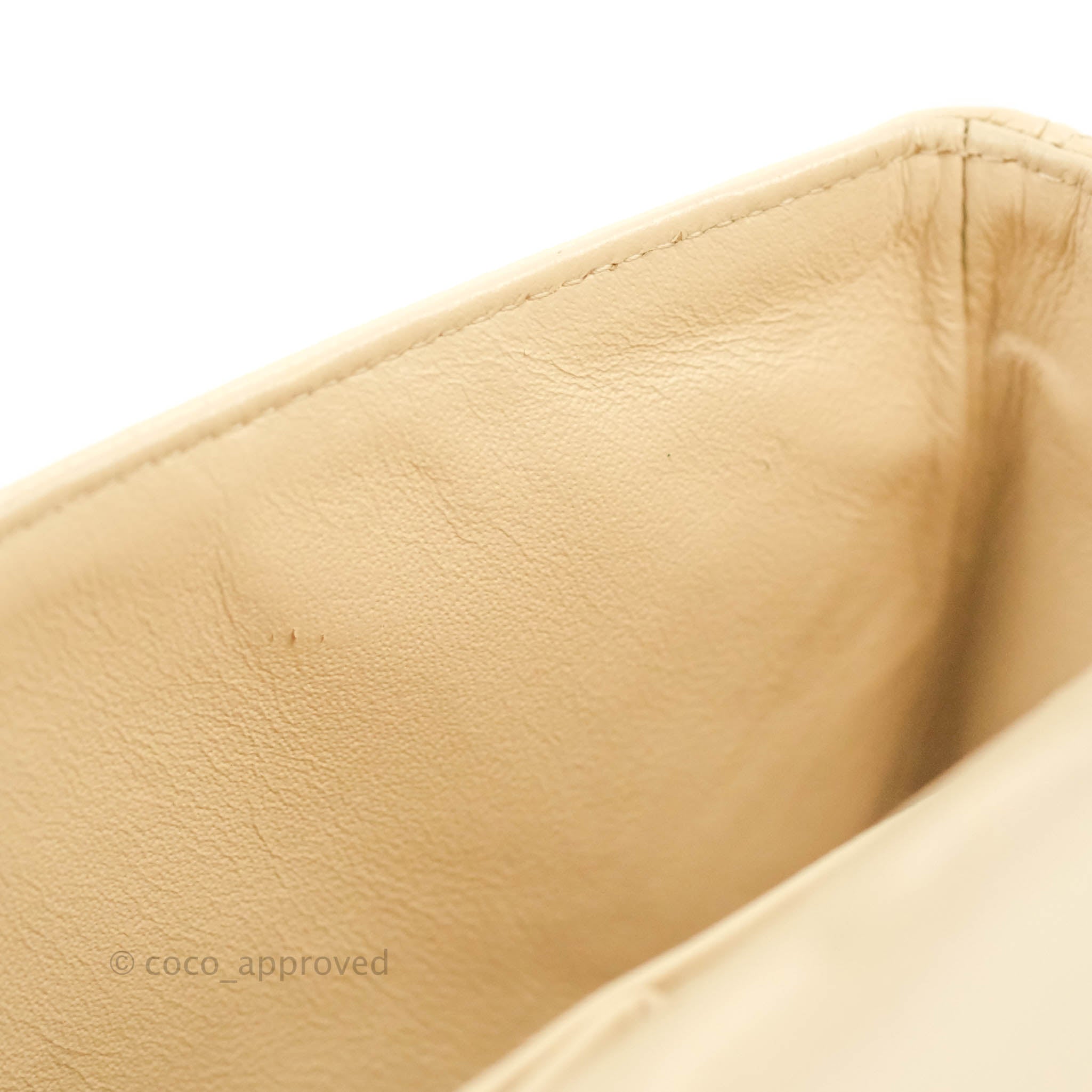 Chanel Classic M/L Medium Flap Bag - Quilted Beige Caviar Leather with Gold Hardware | Luxury Shoulder Bag for Women, Perfect for Work, Parties & Special Occasions