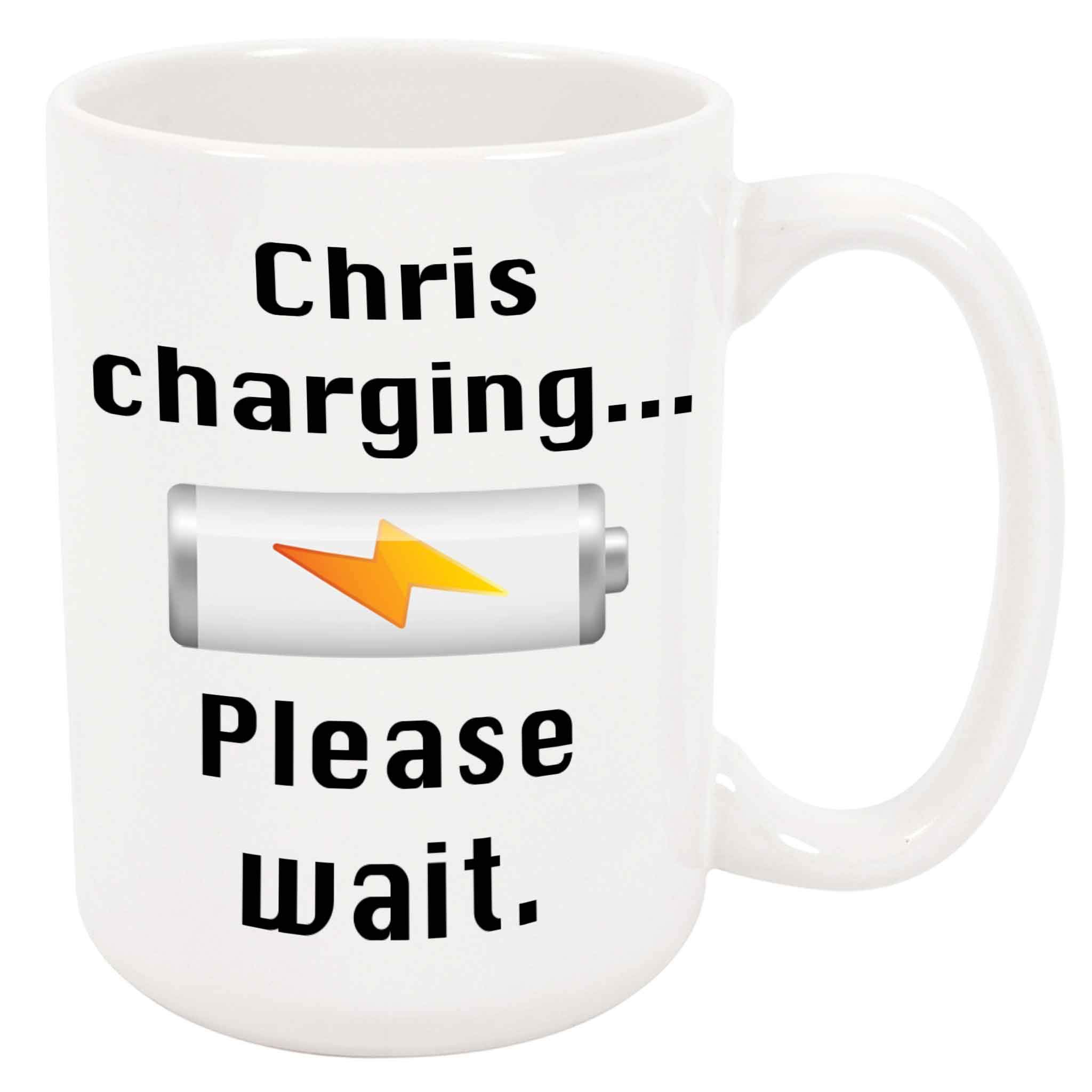 Chris USB Rechargeable Coffee Mug - 16oz Insulated Travel Mug with Lid & Handle - Perfect for Office, Commute & Outdoor Adventures