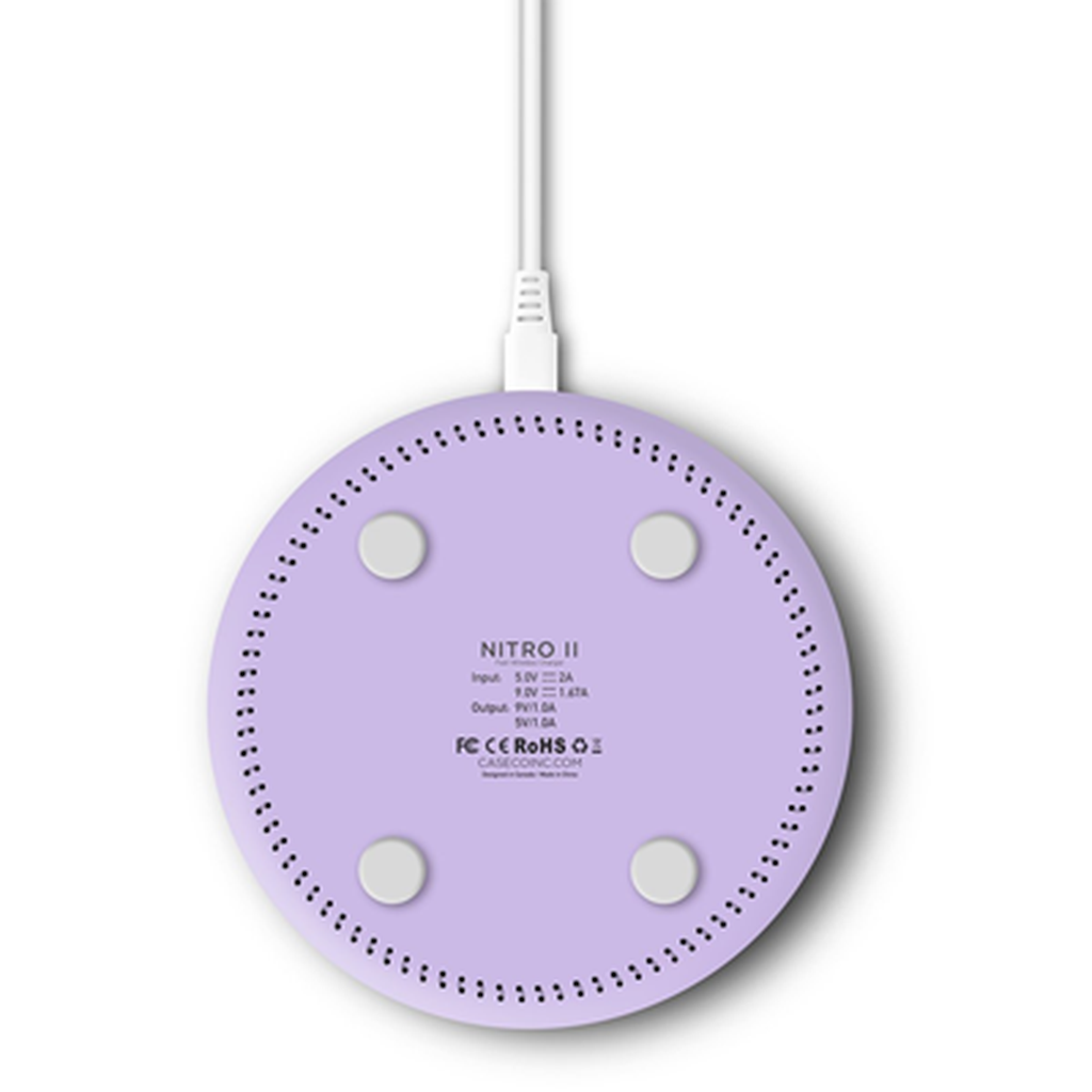 Nitro II: 15W Fast Wireless Charger Pad for iPhone, Samsung & Qi-Enabled Phones - Perfect for Home, Office & Travel