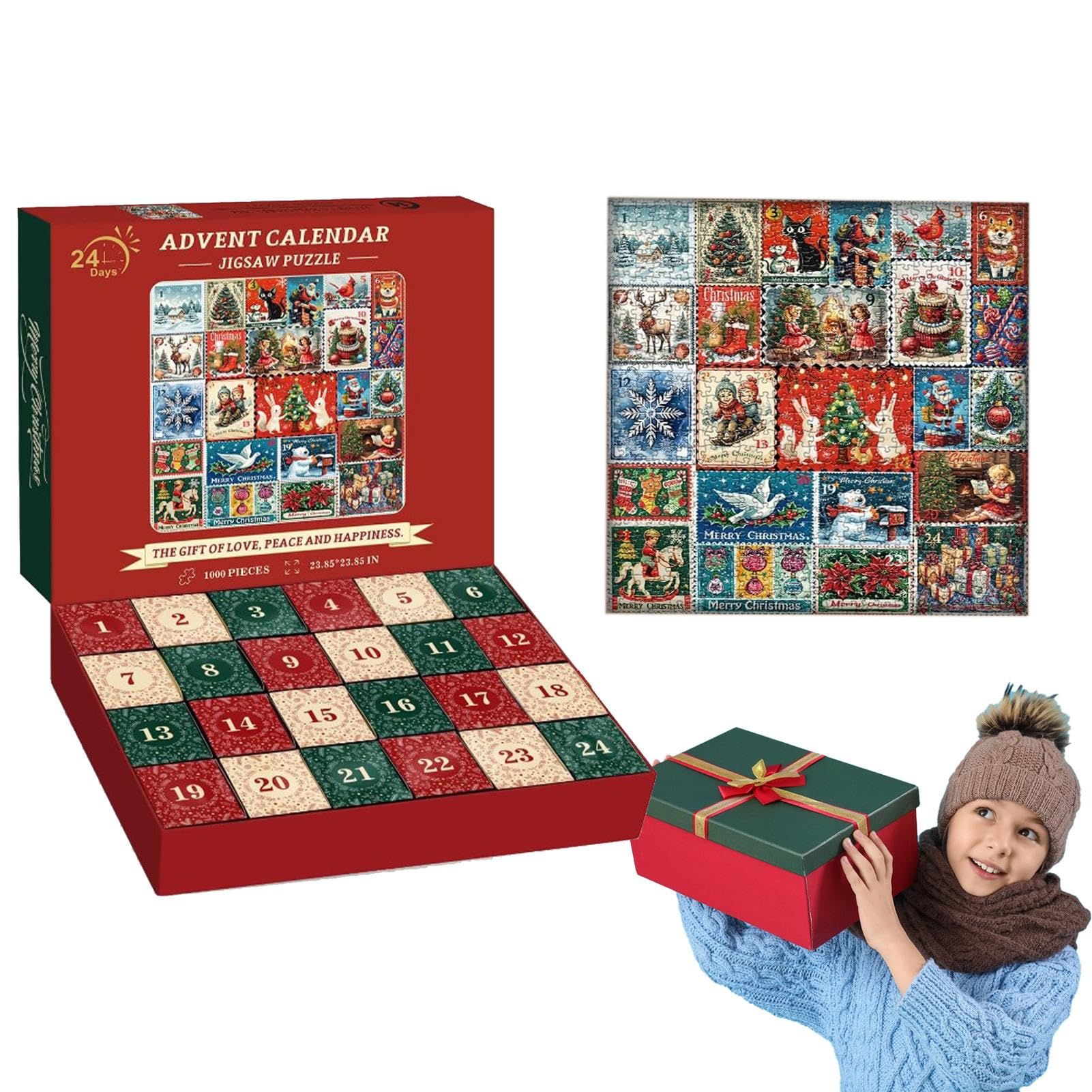 Christmas Countdown Puzzle, Advent Calendar Puzzle 1000 Pieces | Holiday Puzzle for Home Decor, Christmas Gifts, Family Activities & Festive Fun | Perfect for Countdown to Christmas, Family Bonding & Seasonal Decorations