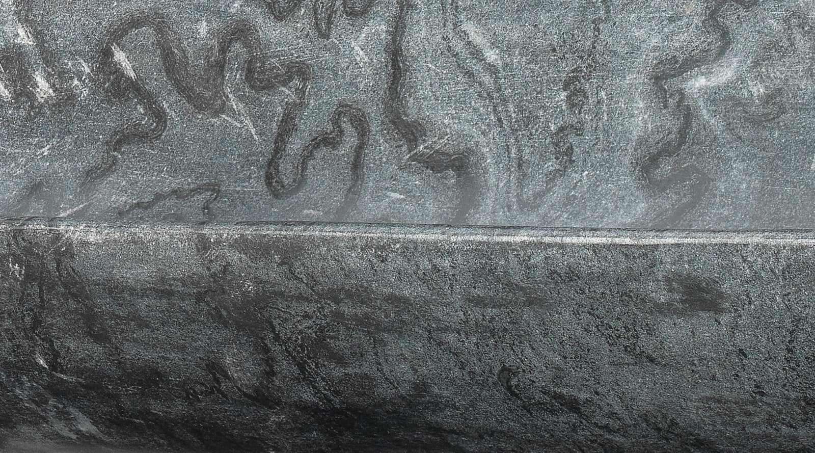 Elegant Long Oval Bowl in Grey Marble - Perfect for Home Decor, Kitchen Serving, and Dining Table Centerpiece