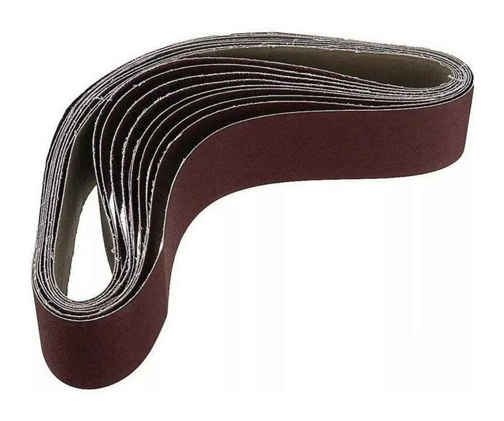 10PCS 50x686mm Abrasive Sanding Belts for Metal & Wood - 40 to 1000 Grit Sander Belts for Grinding, Polishing & Finishing - Perfect for DIY Projects, Furniture Refinishing & Metalwork (150 Grit)