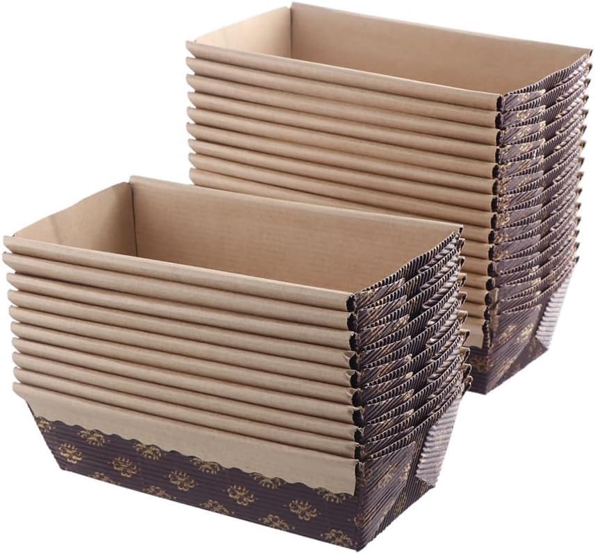 10 Pack Disposable Mini Loaf Pans 6x2.5 Inch - Non-Stick Baking Paper Liners for Bread, Meatloaf & Bundt Cakes - Microwave, Toaster & Air Fryer Safe - Perfect for Meal Prep, Party Snacks & Holiday Baking