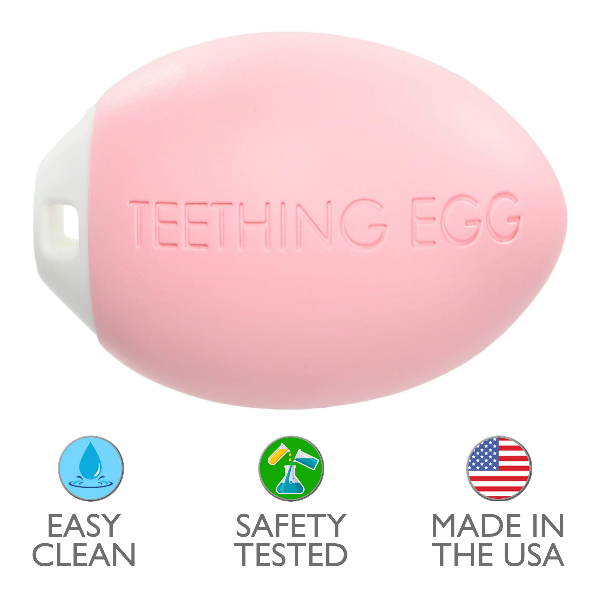 The Teething Egg Pink Bundle - Best Baby Teething Toy for 3-18 Months | Soothing Relief for Infants & Toddlers | Sensory Toy for 0-6 & 6-12 Months | Perfect Baby Shower Gift & Registry Must Have | Ideal for Home, Travel & Daycare Use