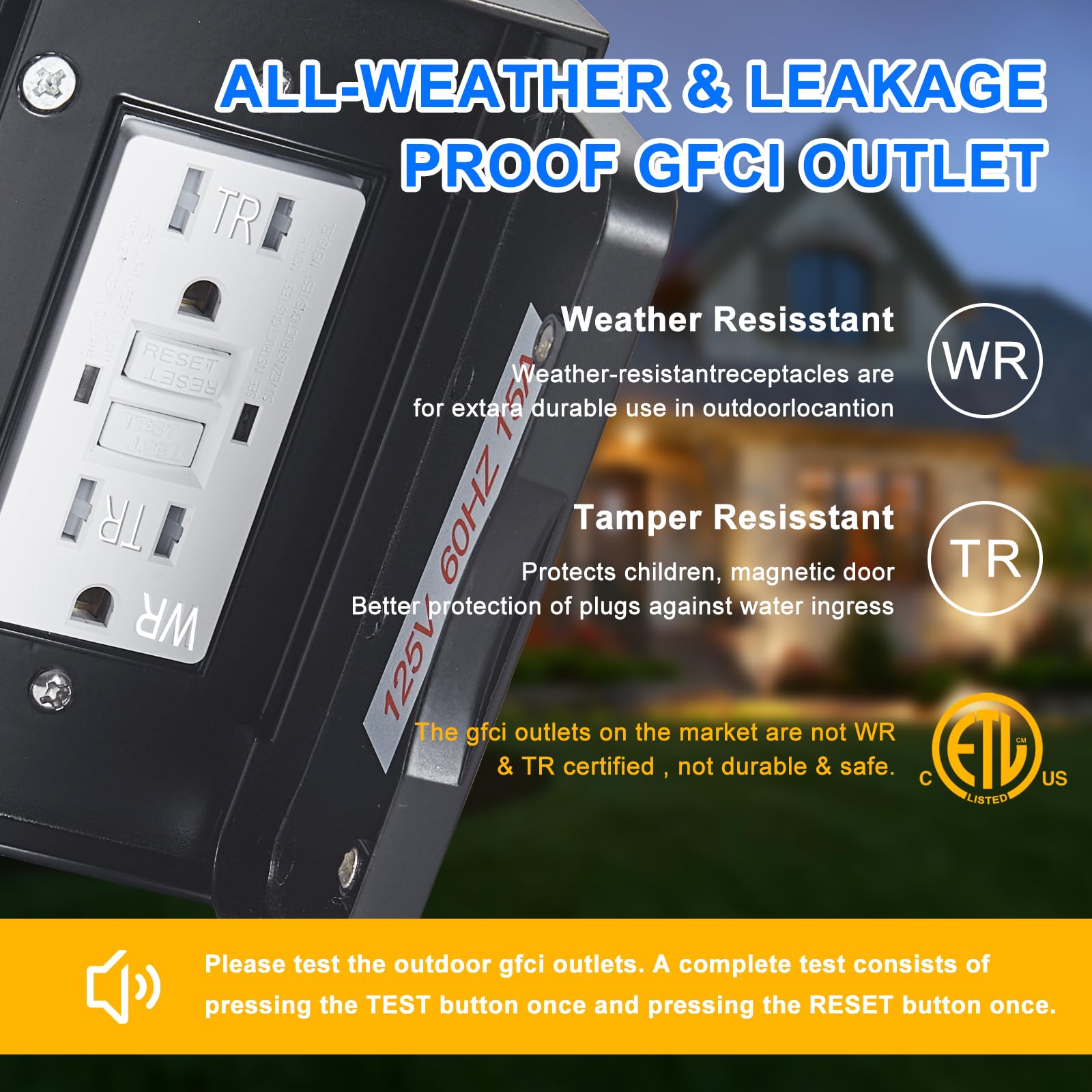 Outdoor Porch Light with GFCI Outlet - Dusk to Dawn Motion Sensor, 3 Light Modes, Waterproof Exterior Wall Light Fixture for House, Patio, Garage - Perfect for Security Lighting & Nighttime Safety