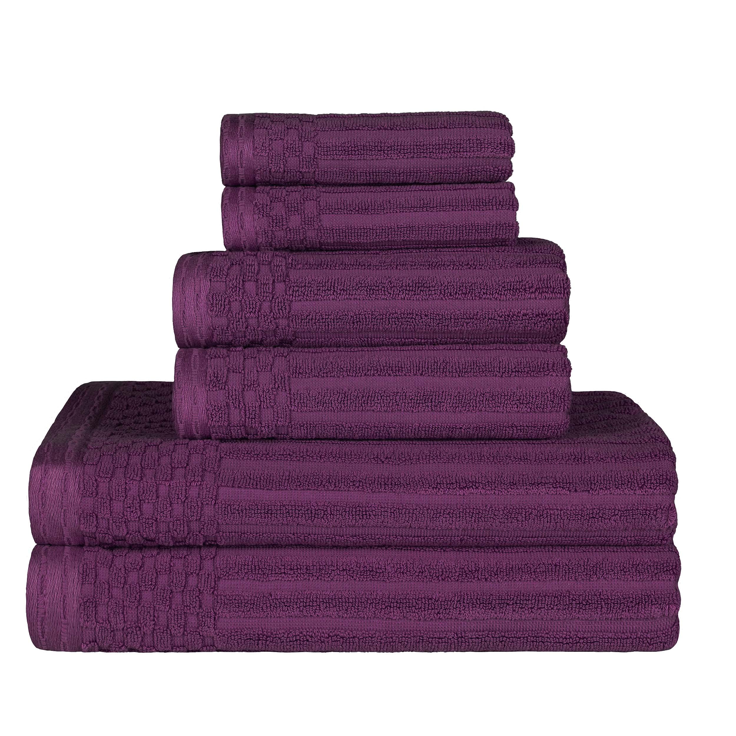 Premium 6-Piece Cotton Towel Set - 2 Face Towels (13