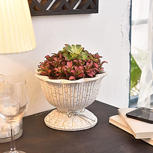 UimimiU European-Style Ceramic Flower Pot - Large Cup-Shaped Planter for Indoor Plants, Succulents, Home Decor, Gardening | Perfect for Living Room, Office Desk, and Window Sill Decorations