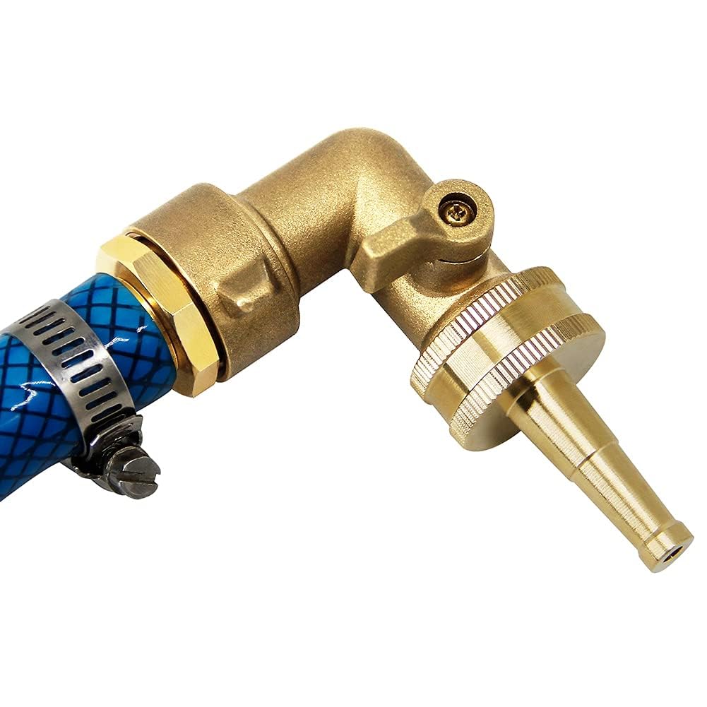 Twinkle Star 90 Degree Garden Hose Elbow with Shut Off Valve 2 Pack - 3/4