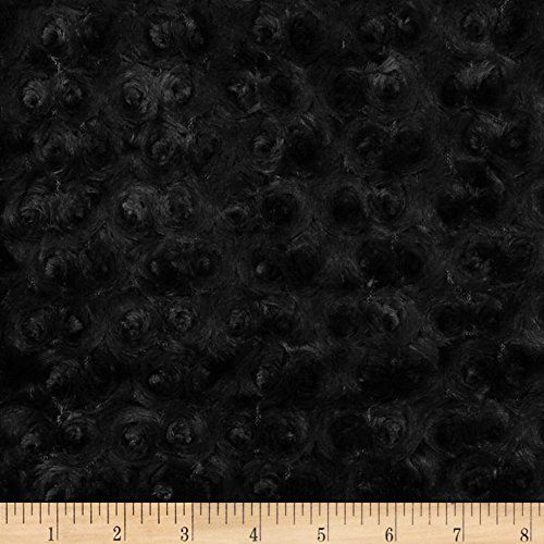 Shannon Minky Luxe Cuddle Rose Black Fabric by the Yard - Ultra Soft Plush Fleece Material for DIY Blankets, Baby Clothes & Home Decor Projects
