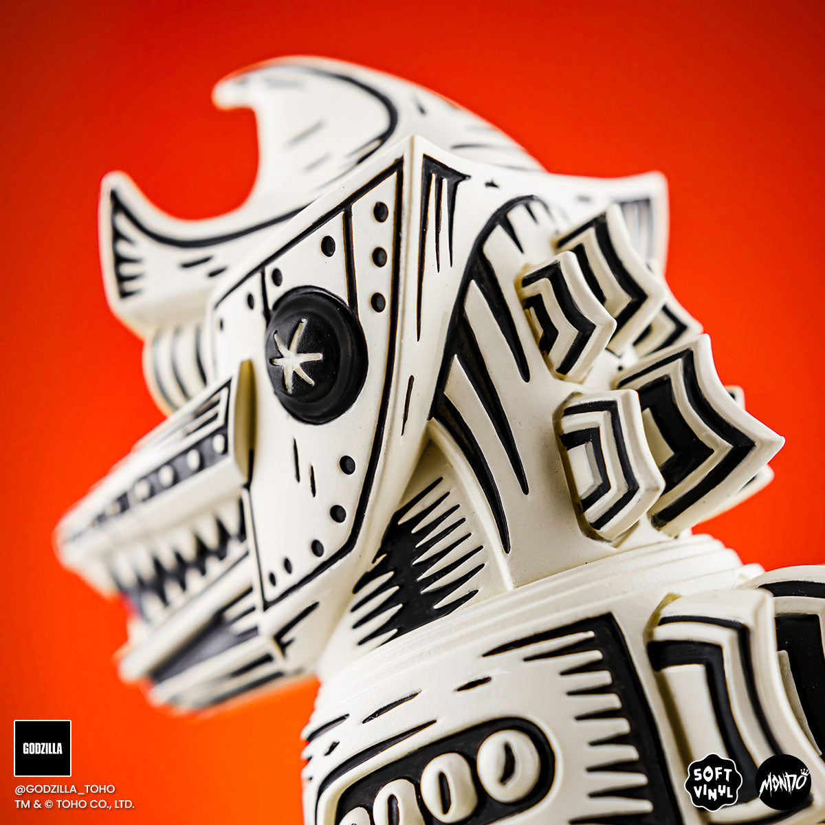 Mechagodzilla Vinyl Designer Figure by Attack Peter - Linocut Variant Timed Edition Collectible Toy | Perfect for Anime Fans, Godzilla Collectors & Home Decor | Great Gift for Birthday, Christmas & Display Shelf