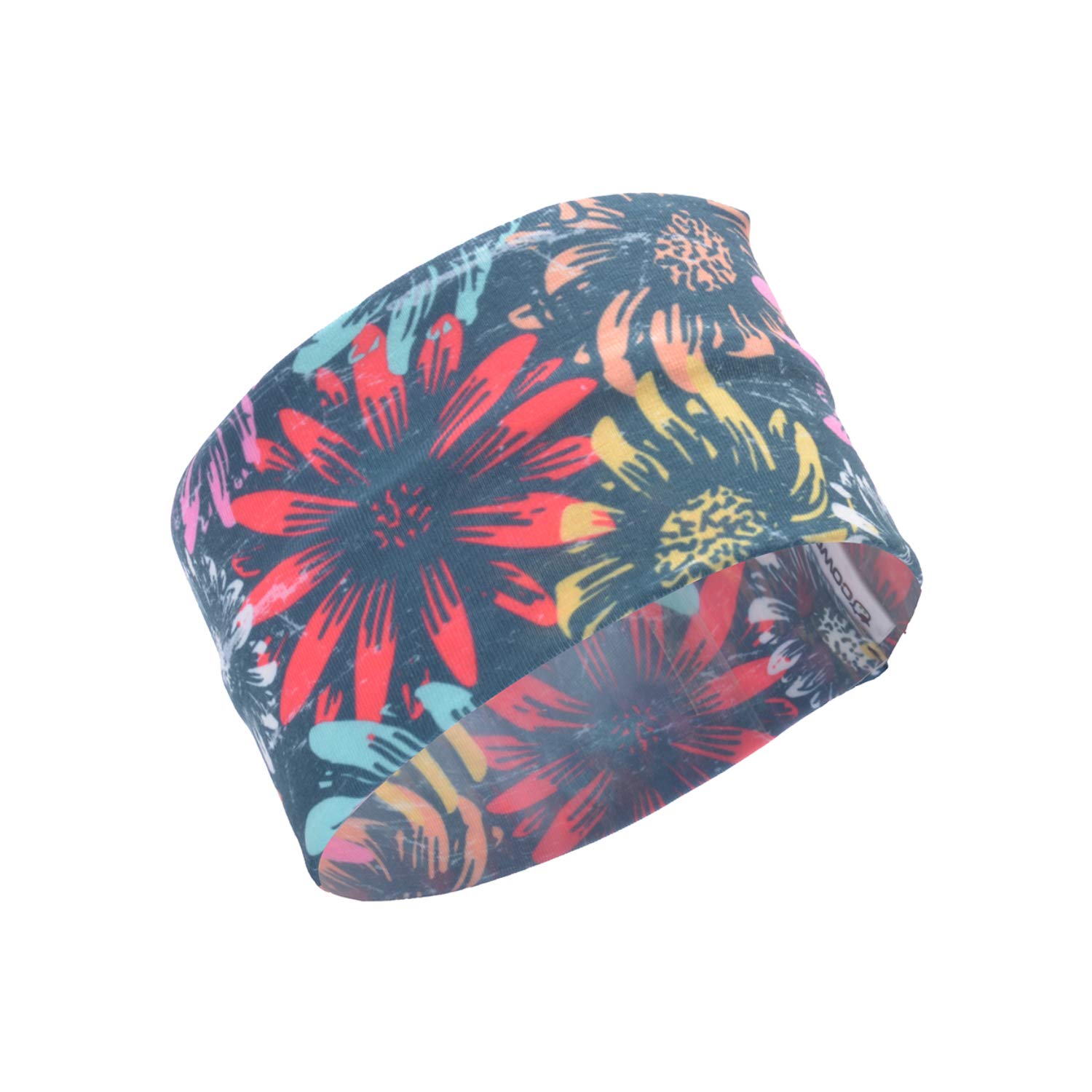CowCow Women's Yoga Headbands - Stretchy Lightweight Workout Headbands for Running, Sports & Fitness - Floral Patchwork Design - Perfect for Yoga, Gym, Jogging & Outdoor Activities