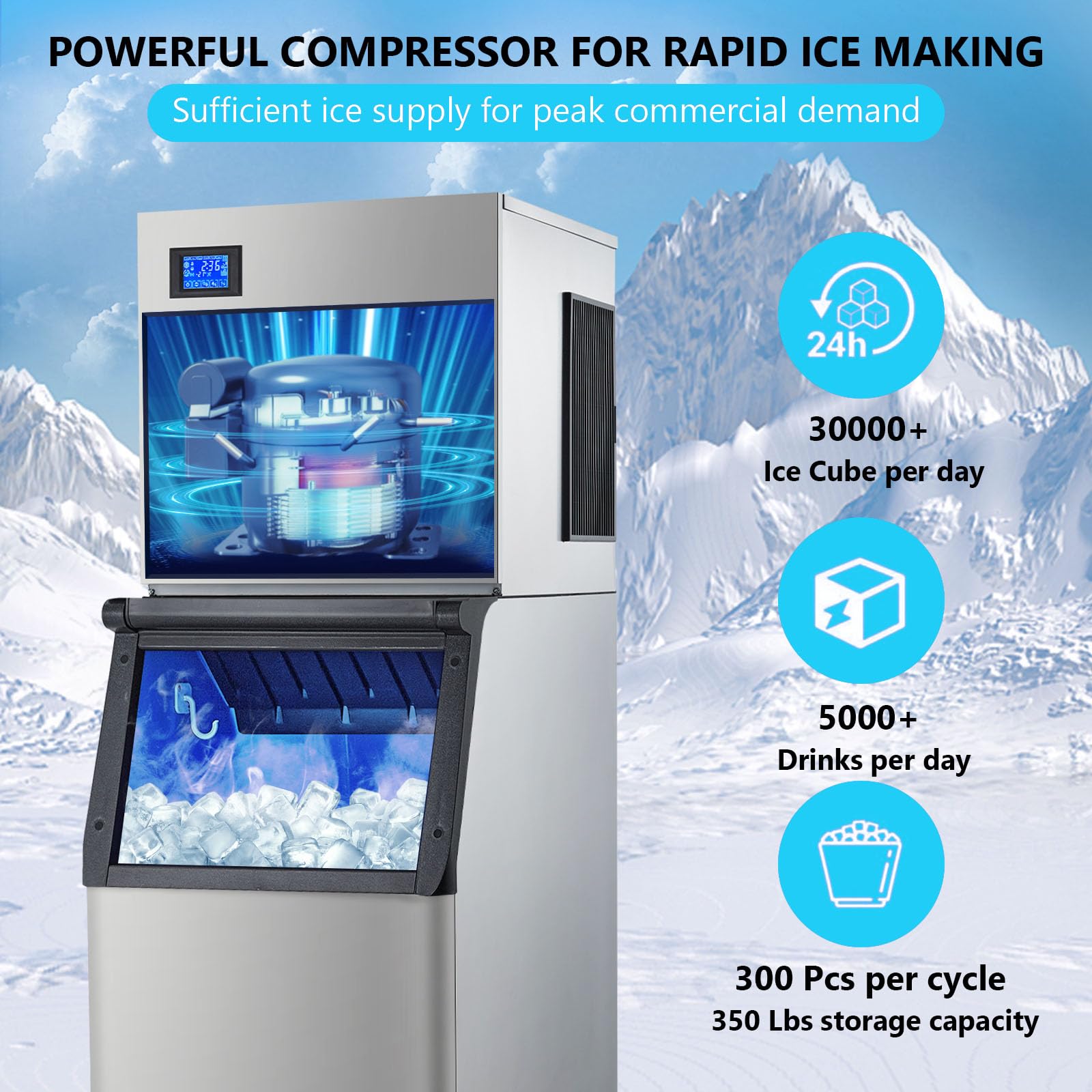 Garvee Commercial Ice Maker Machine - 22