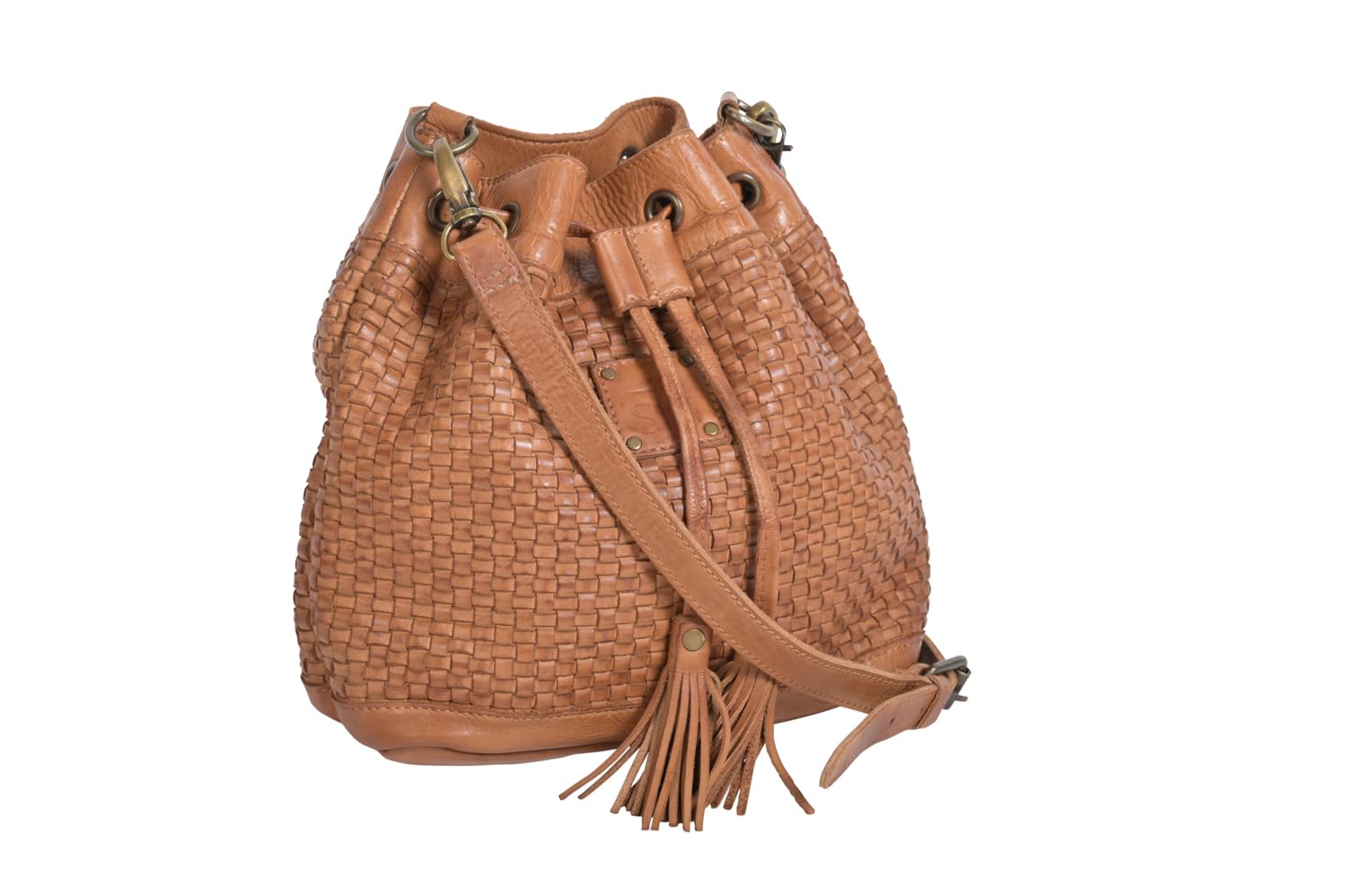 STS Ranchwear Women's Sweetgrass Bucket Bag - Distressed Tan Leather Cowgirl Purse for Western Fashion & Everyday Use | Perfect for Rodeo, Horseback Riding & Country Outings