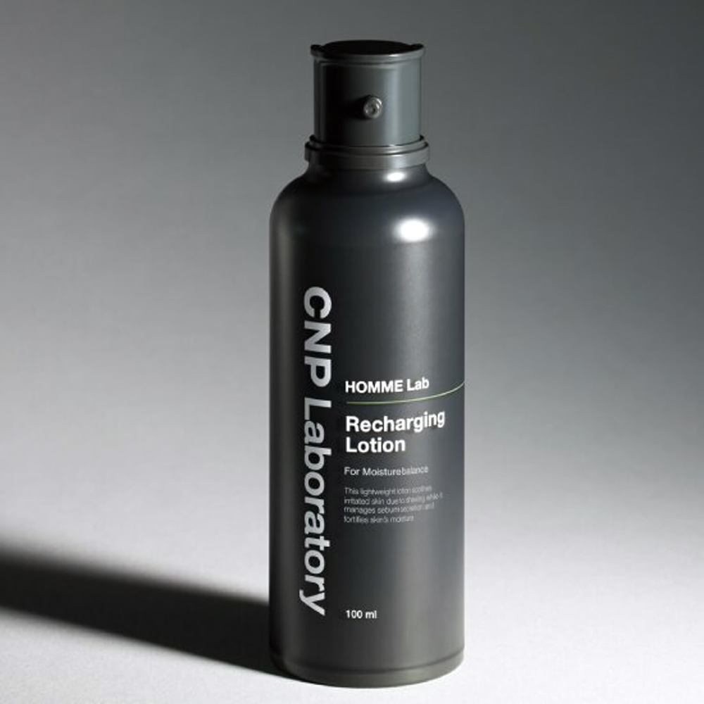 CNP Homme Lab Recharging Lotion 100ml + Toner 31ml & Cleansing Foam 50ml Set - Hydrating Skincare for Men | Perfect for Daily Routine & Travel Skincare Essentials