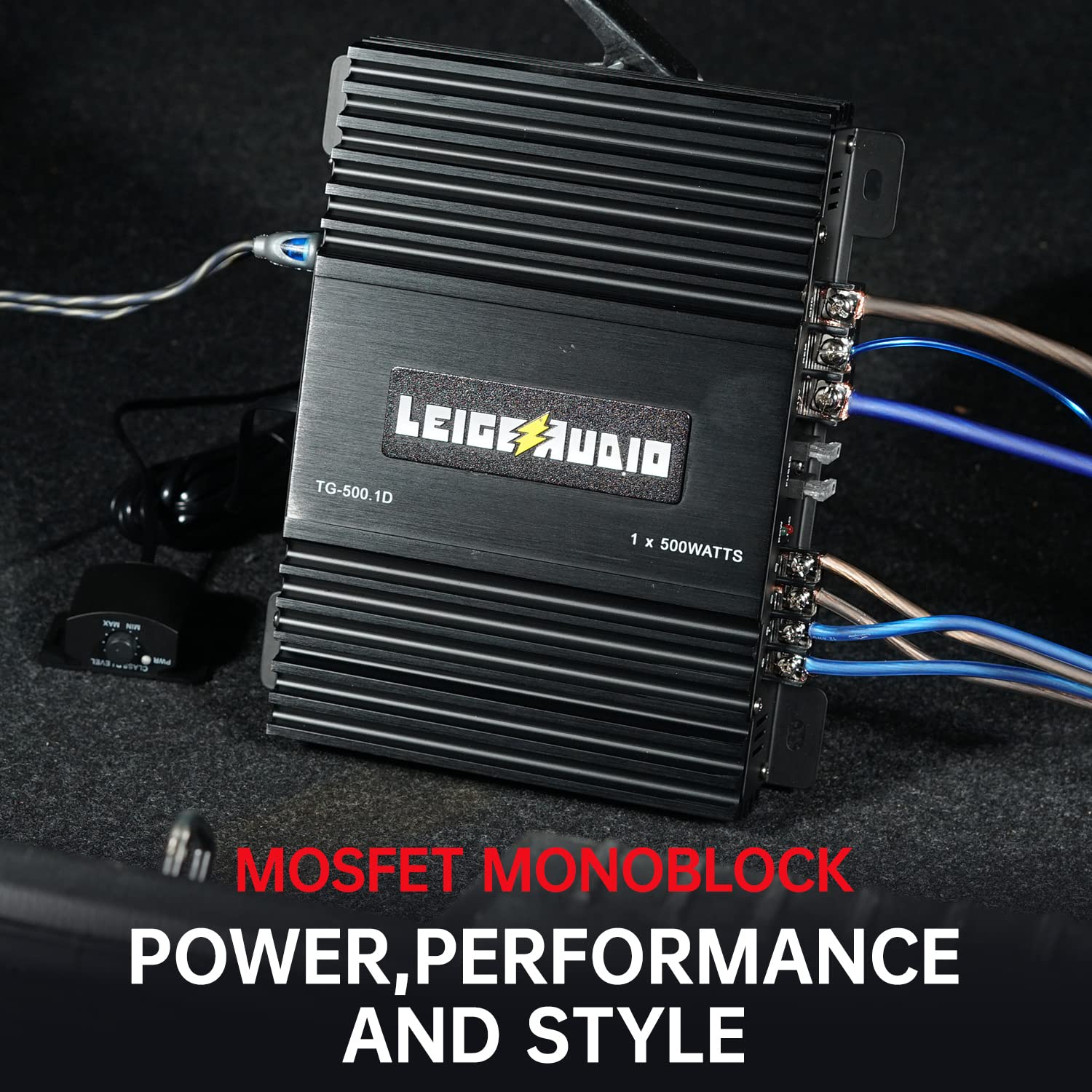 500W Mono Block Class D Amplifier - 1 Ohm Stable Car Subwoofer Amp for Deep Bass | Perfect for Car Audio Systems, Home Theater & DJ Setups