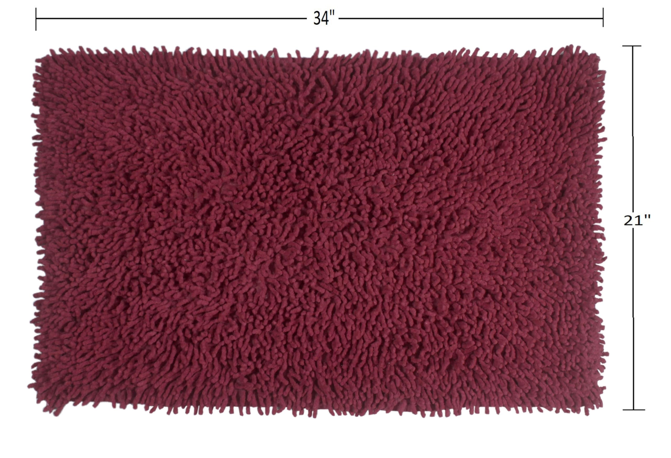 Home Weavers Fantasia 100% Cotton Bath Rug Set - Ultra Soft & Absorbent Non-Slip Bathroom Mat, Washable Kitchen Floor Mat (21