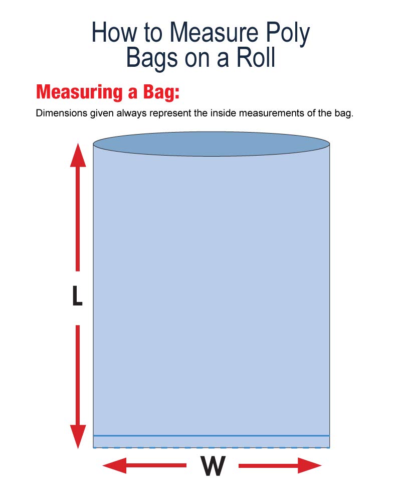 Aviditi 6x9 Inches Clear Plastic Poly Bags on Perforated Roll - 2 Mil Thick, 1250 Bags per Roll for Packaging, Food Storage & Organizing Small Parts - Ideal for Retail, Shipping & Home Use
