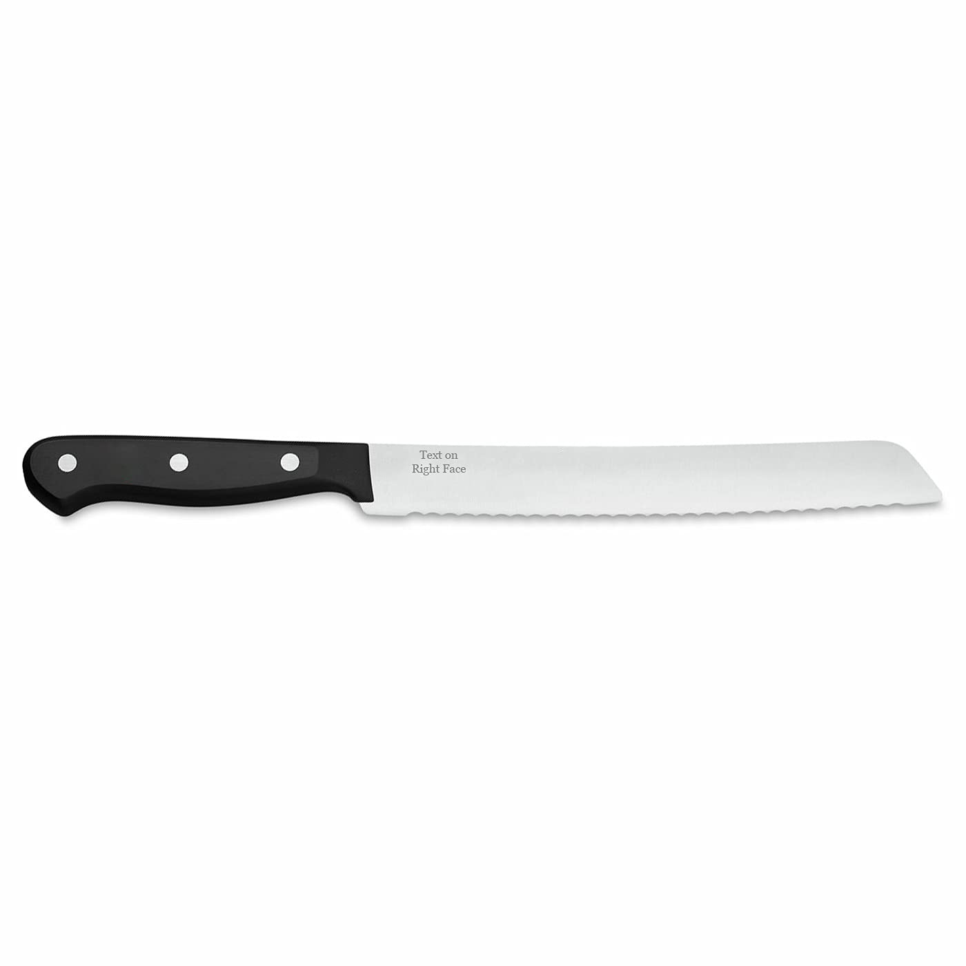 Wüsthof Gourmet 8 Inch Bread Knife with Custom Engraving - Black Stainless Steel Blade for Slicing Bread, Cake & Pastries - Perfect for Home Kitchens, Bakeries & Gift Giving