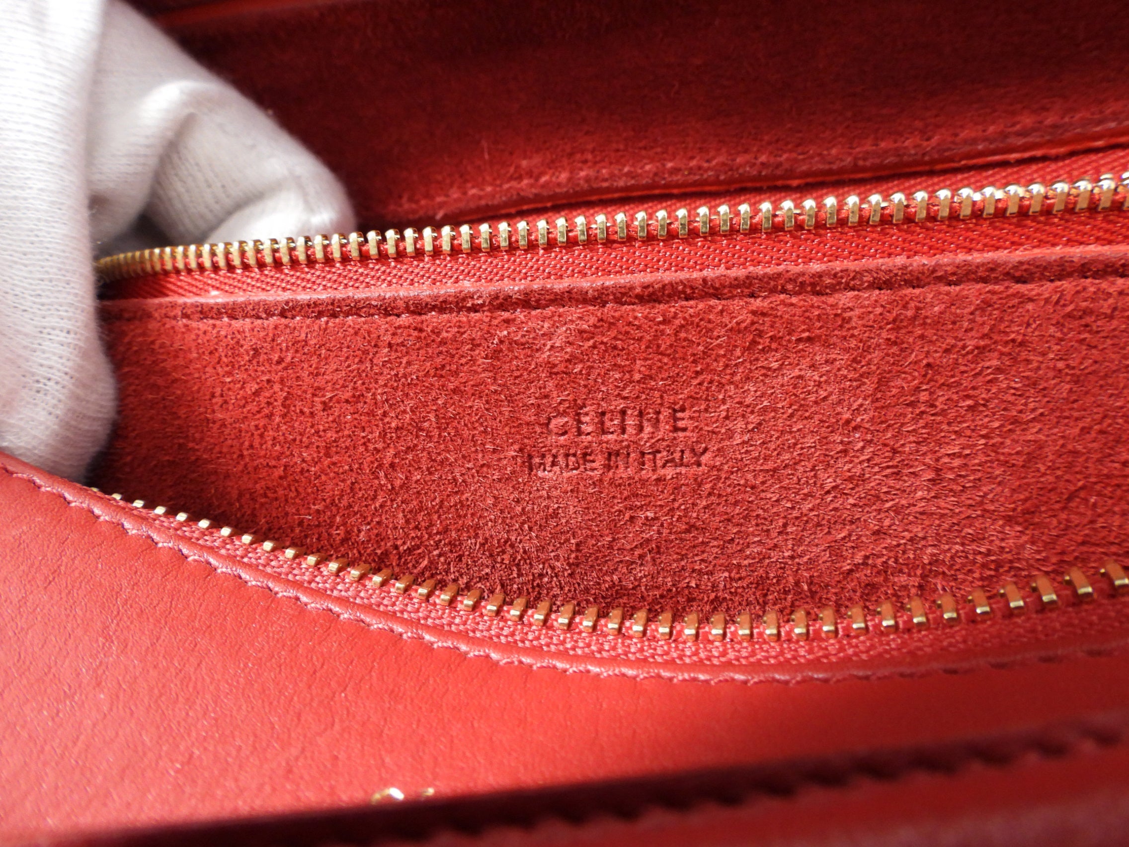 Celine Small Ring Bag in Smooth Red Leather - Perfect for Everyday Use, Date Nights & Special Occasions