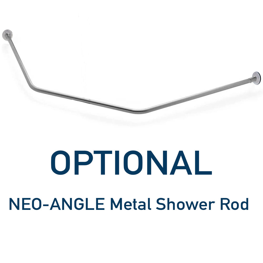 Neo Angle Natural Buff Sistine Stone & Newport Mosaic Accent Tile - DIY Shower Remodel Kit for Bathroom Renovation | Waterproof Backsplash & Flooring Solution
