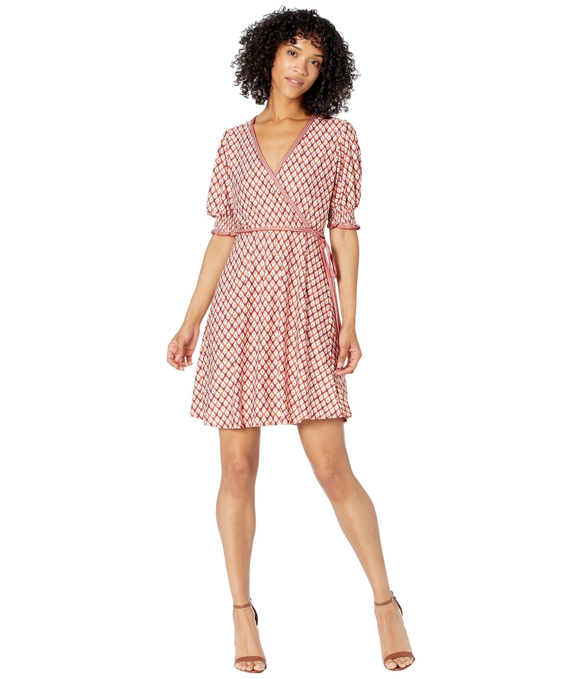 MAXSTUDIO Smocked Wrap Short Dress - Casual & Party Wear