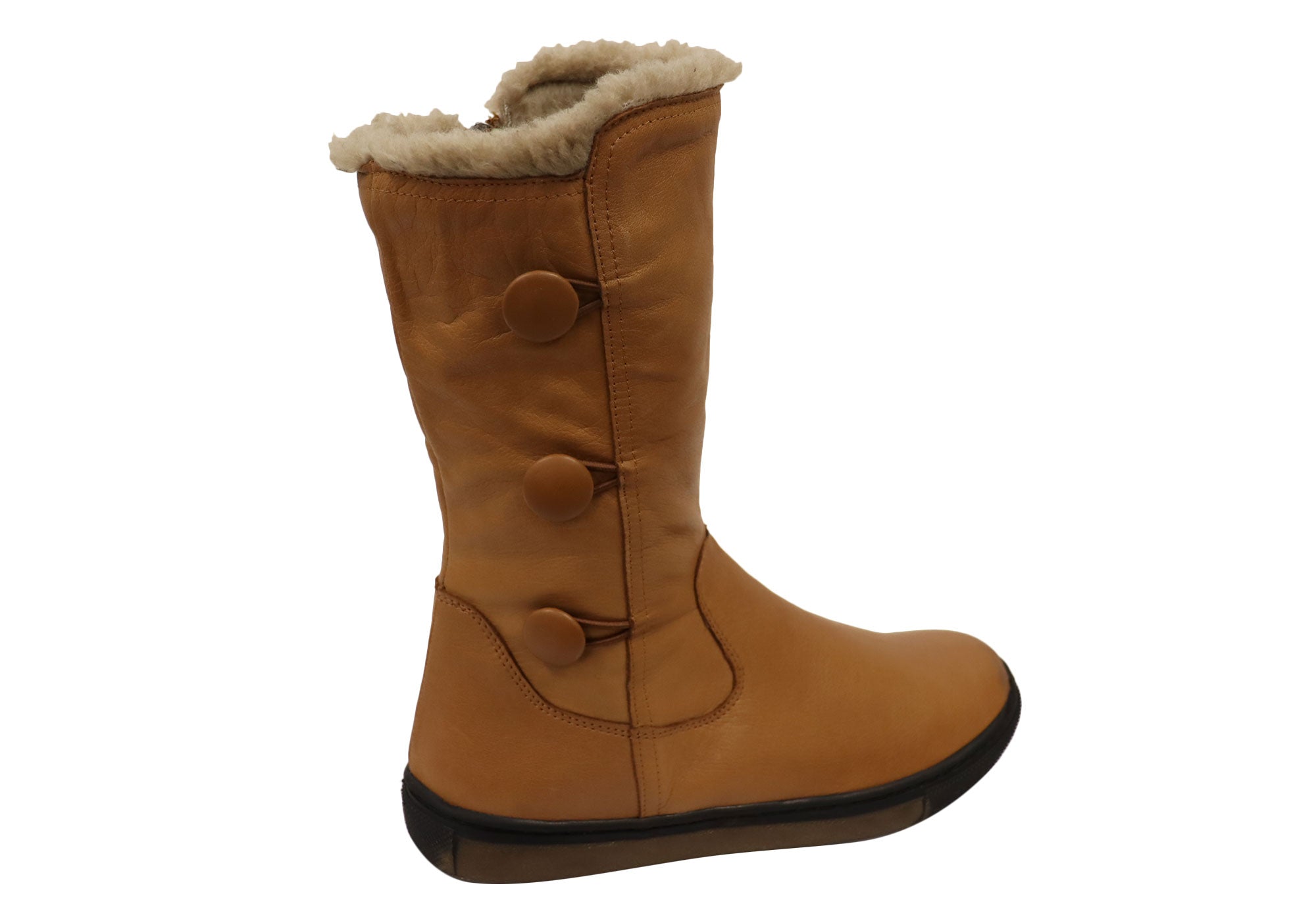 Orizonte Alvo Women's Comfortable Leather Mid Calf Boots | European Style Ankle Boots for Walking, Work & Casual Outfits