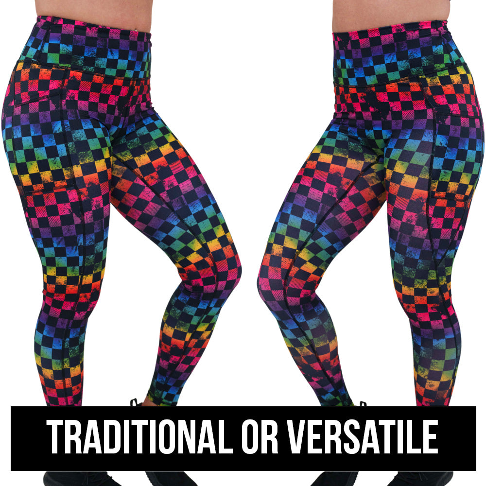 Prismatic Leggings for Women - High Waisted Yoga Pants with Colorful Geometric Patterns | Perfect for Yoga, Gym, Running & Everyday Wear
