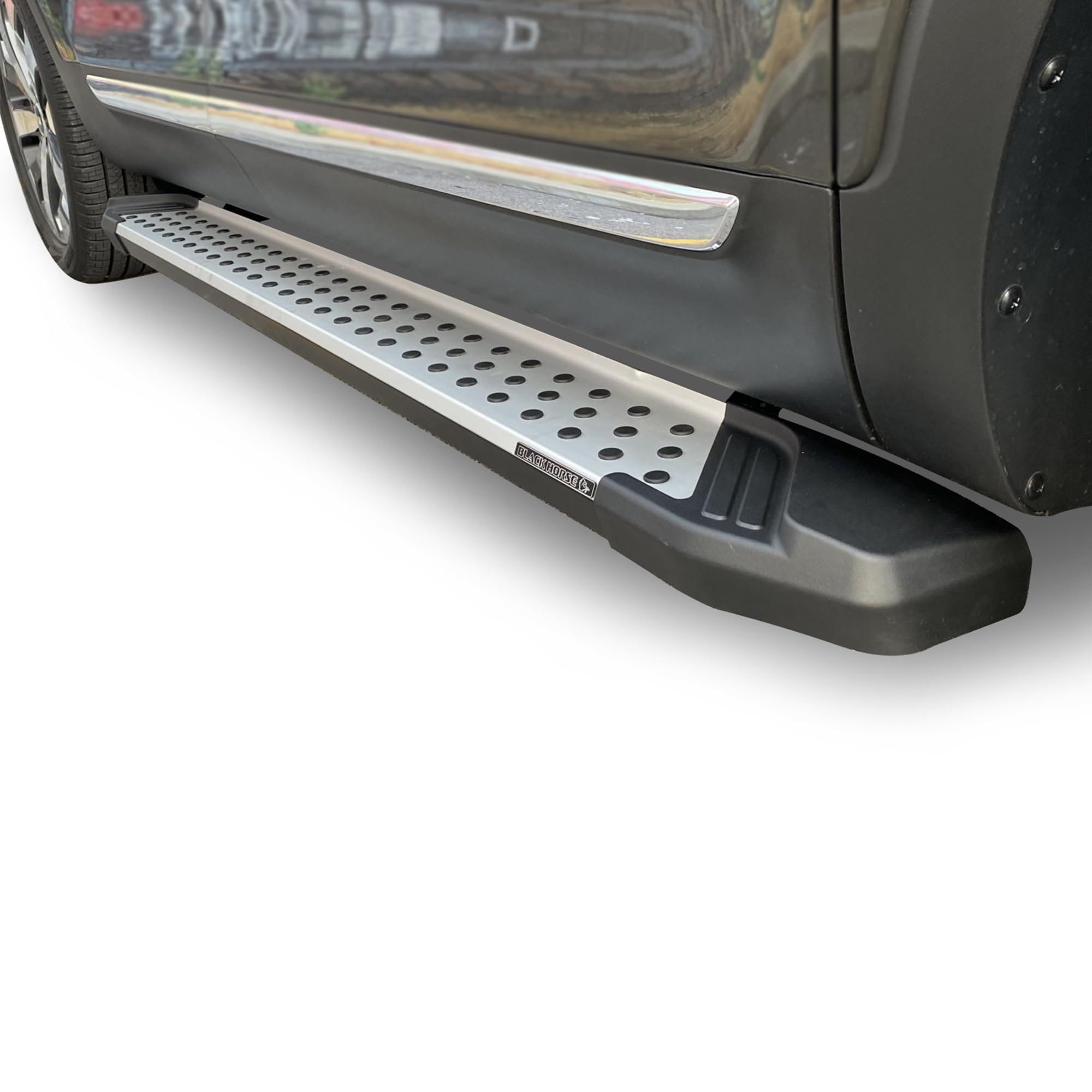 Black Horse Off-Road Aluminum Vortex Running Boards VO-H1882 - Heavy Duty Side Steps for Trucks & SUVs - Perfect for Off-Roading, Camping & Outdoor Adventures