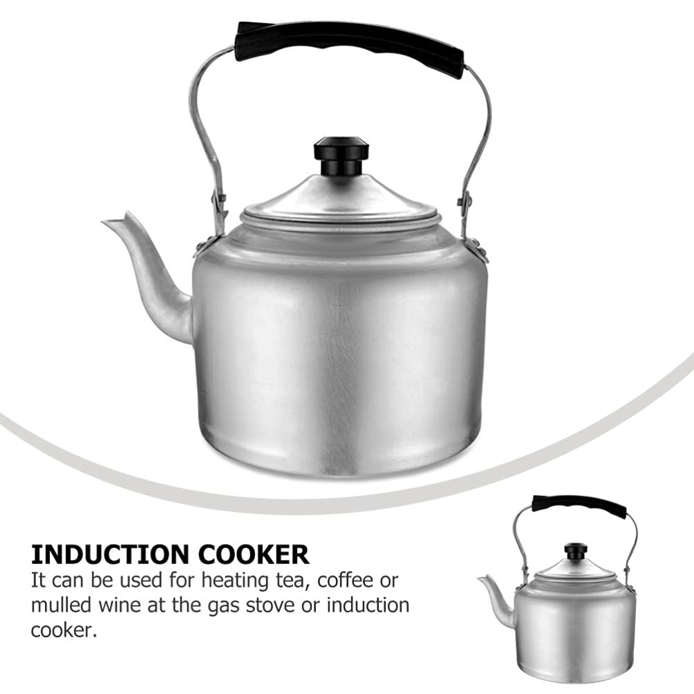 **Hemoton Aluminum Whistling Tea Kettle - Stovetop Whistling Teapot for Home, Kitchen, Camping & BBQ Parties - Durable Metal Tea Kettle with Classic Design**