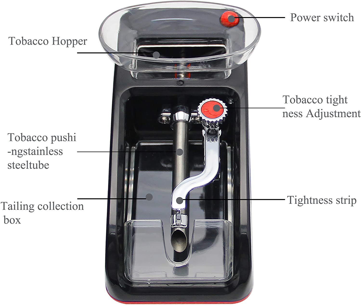 Electric Automatic Cigarette Rolling Machine - Tobacco Injector for DIY Cigarettes | Perfect for Home Use, Travel & Outdoor Smoking