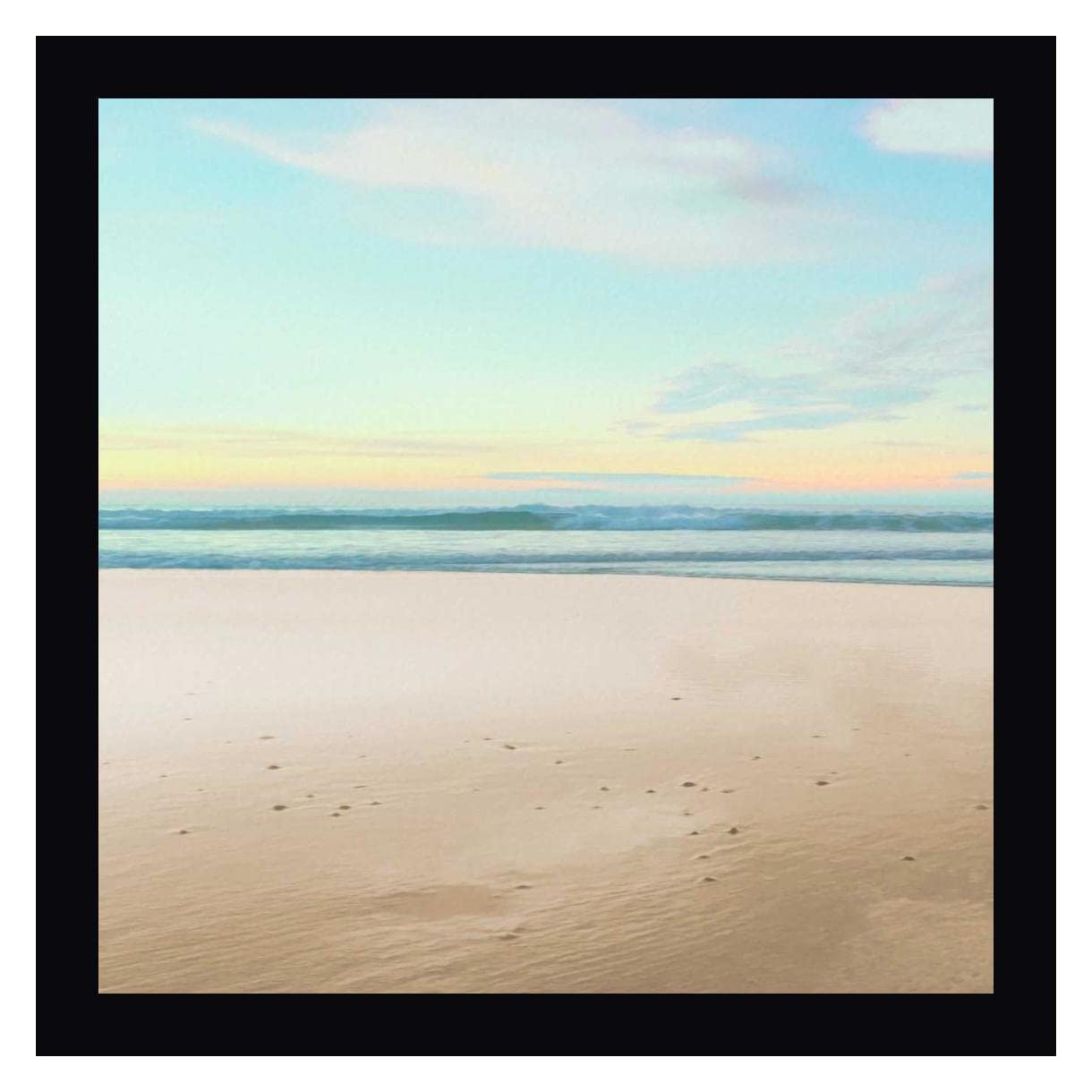 Marcus Prime Sea Of Imagination 1 - 30x30 Inch Framed Canvas Wall Art Print with Black Frame - Ready to Hang - Perfect for Living Room, Bedroom & Office Decor