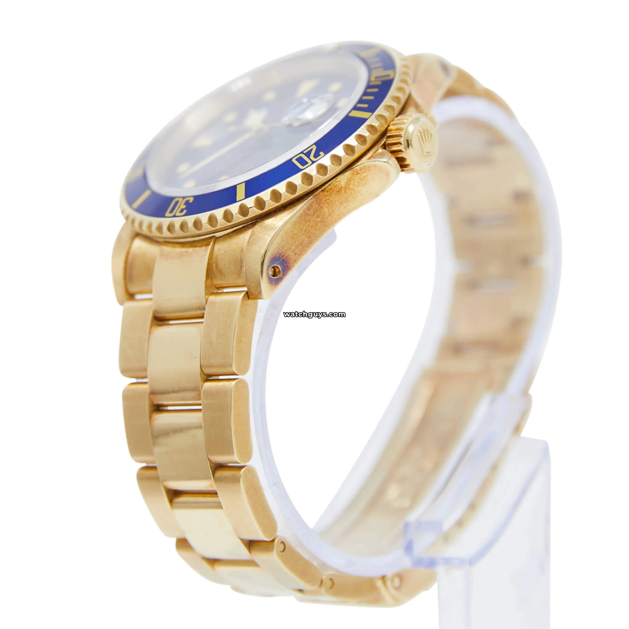 Rolex Submariner 16618 Blue Dial Men's Luxury Watch - 18K Gold & Stainless Steel Diver Watch for Professional Scuba Diving, Business & Formal Occasions