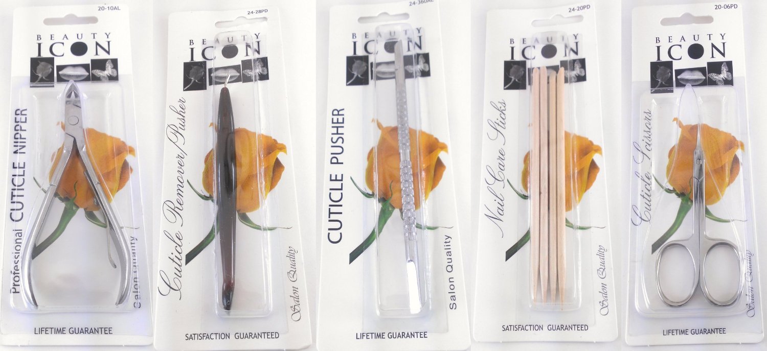 Professional Cuticle Care Kit - 5pc Nail Tools for Manicure & Pedicure