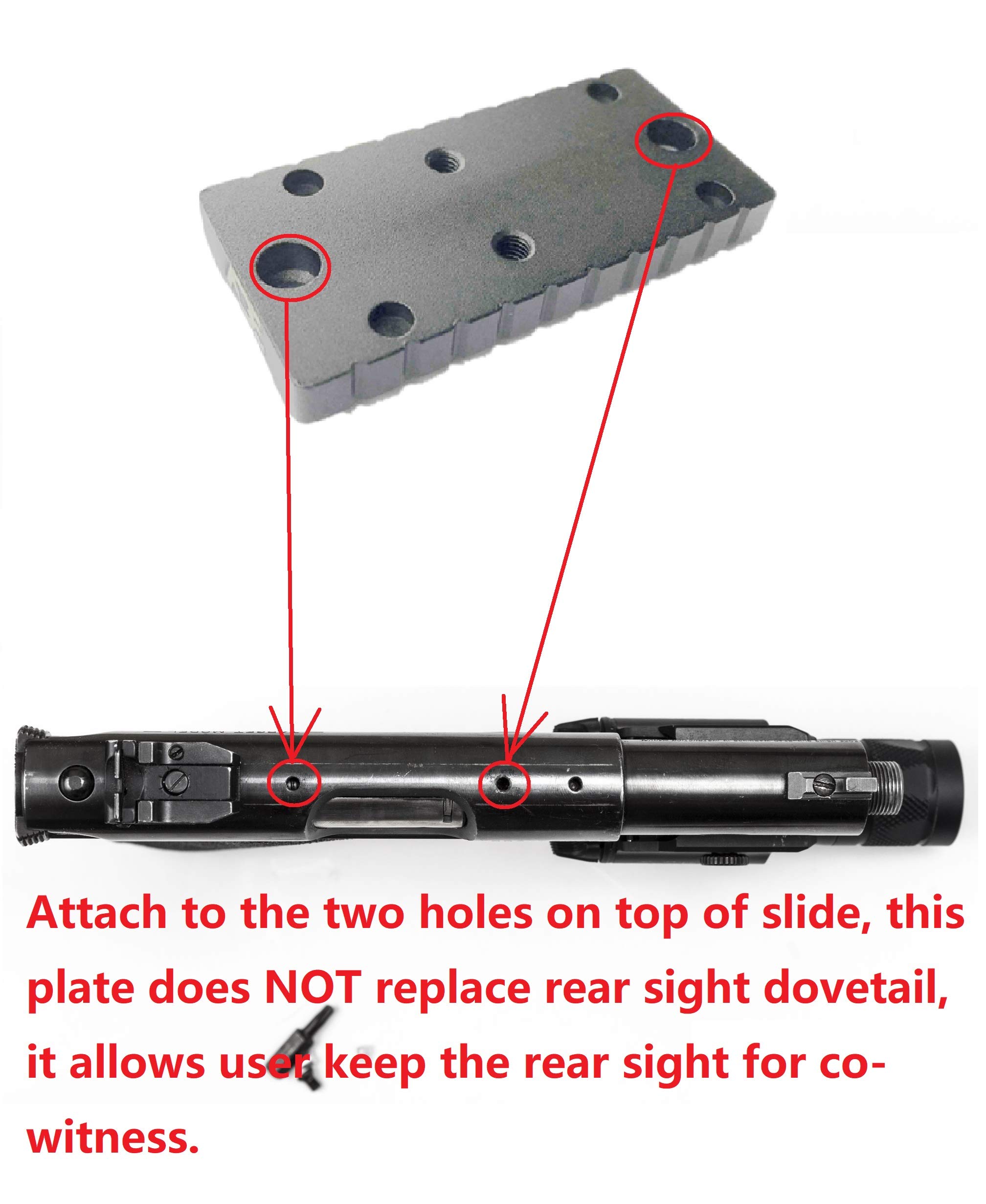 Ade Advanced Optics Delta RD3-012 Red Dot Reflex Sight with Mounting Plate - Compatible with Ruger Mark I, II, III, IV, IV-Lite & Picatinny Rails - Perfect for Pistol Shooting, Hunting & Tactical Use