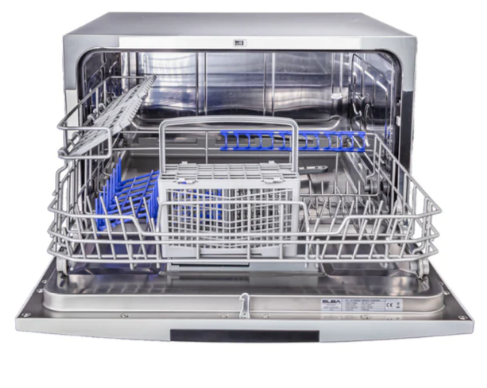 Elba EBDW 0680MWH 24 Inch Freestanding Dishwasher - Energy Star Certified, Quiet Operation, 14 Place Settings - Perfect for Apartments, Small Kitchens & Open Floor Plans
