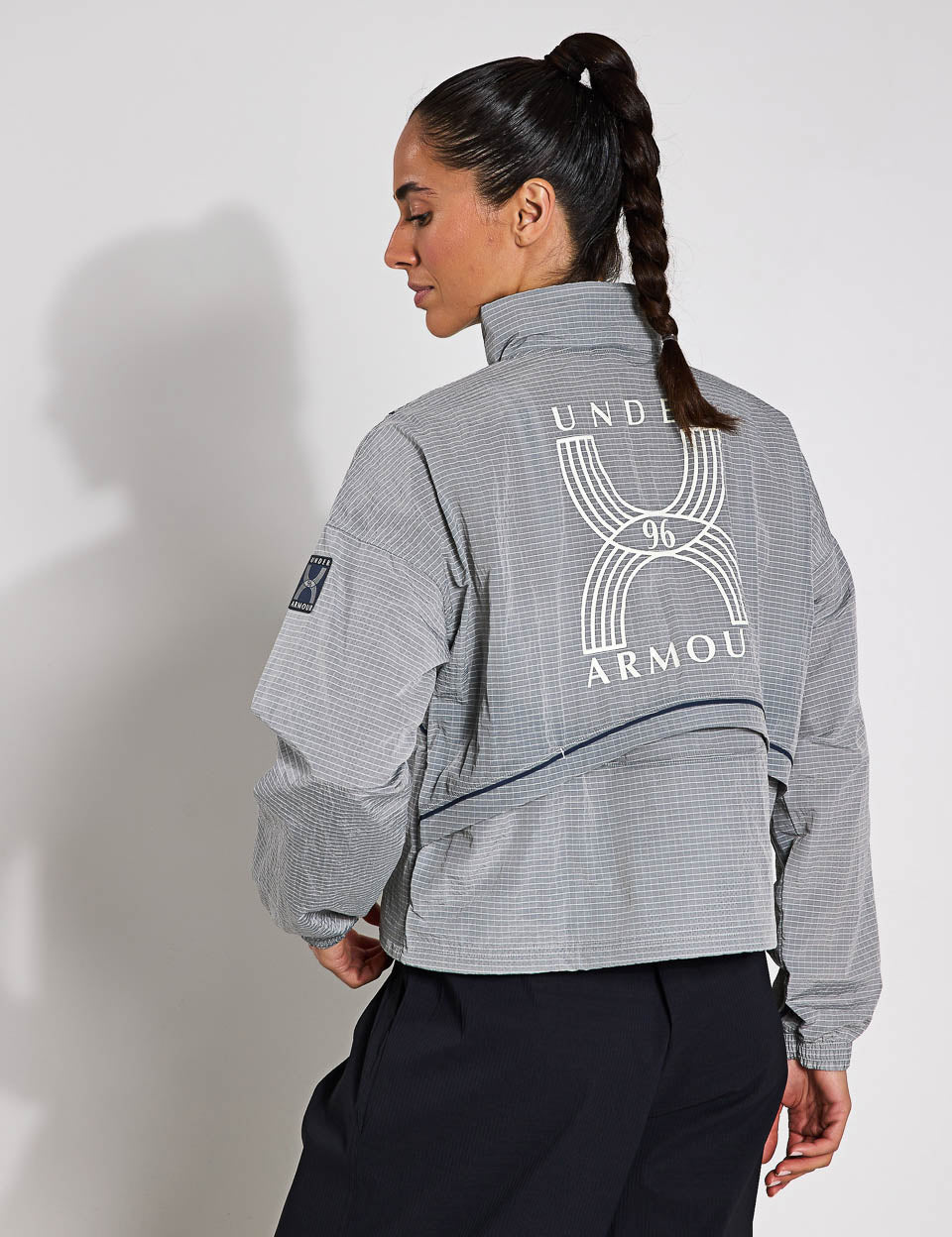 Run 96 Jacket - White Quartz/Downpour Grey - Lightweight Water-Resistant Running Jacket for Men & Women - Perfect for Outdoor Jogging, Hiking & Gym Workouts