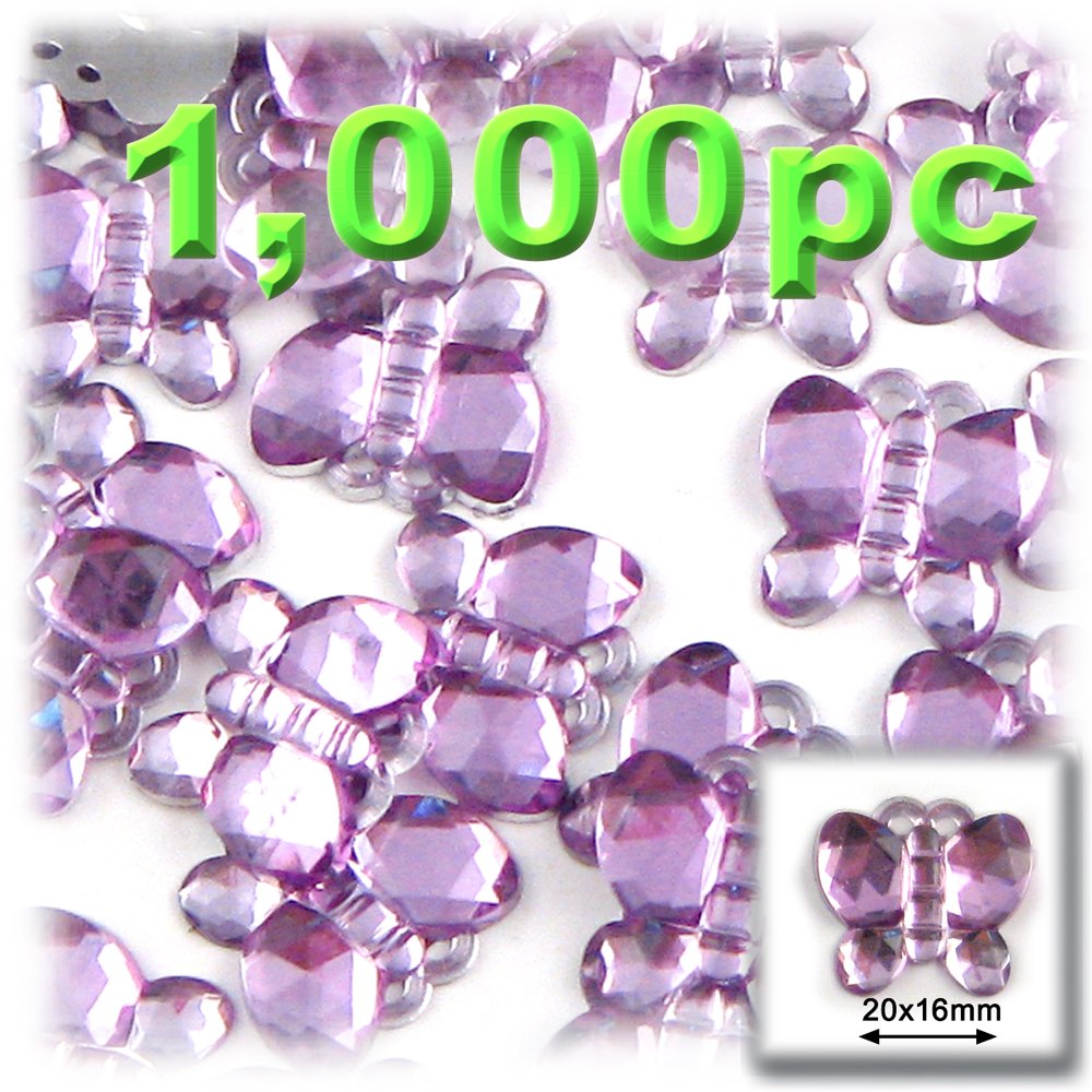 1,000pc Flatback Rhinestones Butterfly 20mm - Ruby Red for DIY Crafts, Jewelry Making, Nail Art, and Costume Design