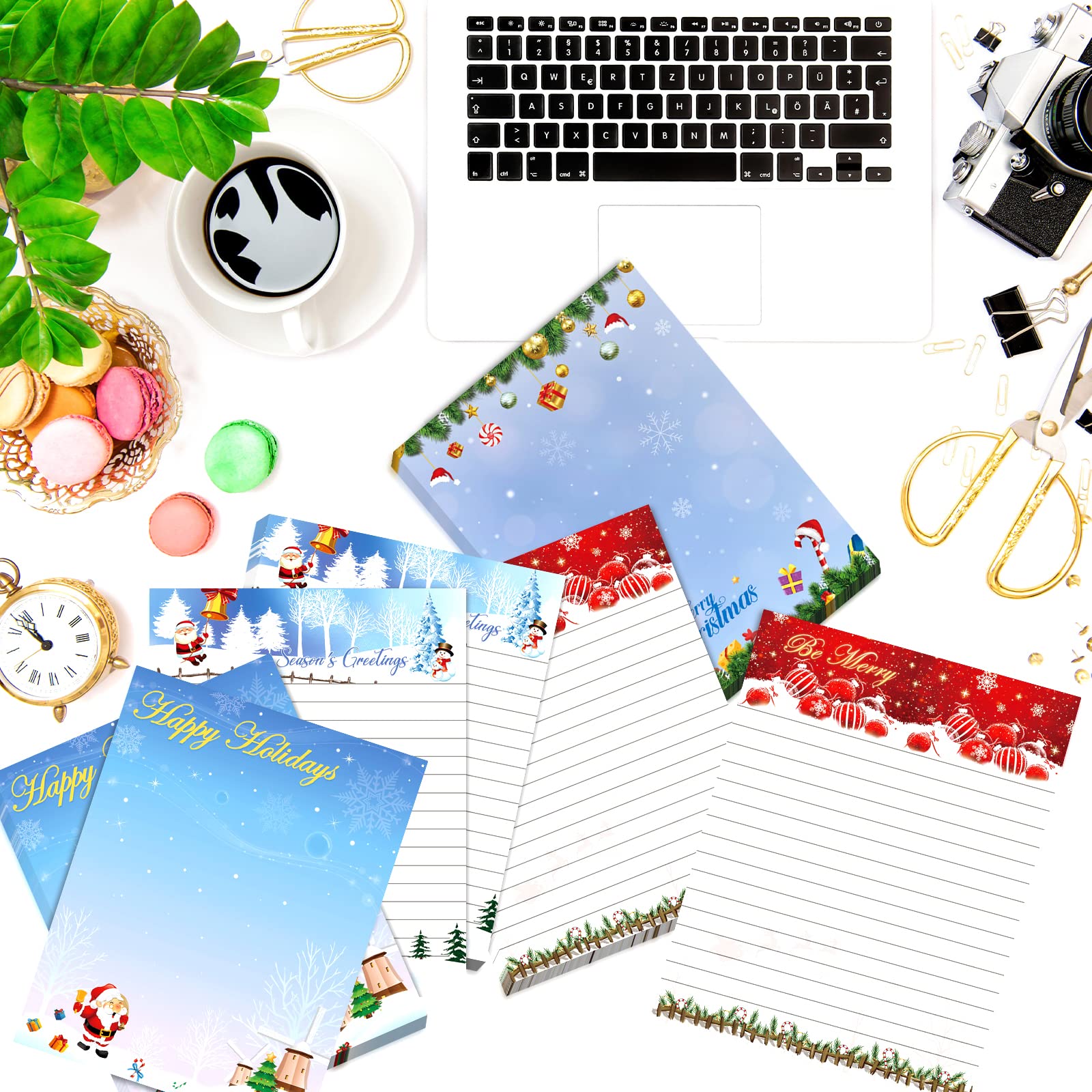 BelleAngle 4-Pack Funny Christmas Notepads - Double-Sided Printing Holiday Memo Pads for Office, School & Home - Perfect for Gift Exchanges, Secret Santa & Festive Note-Taking
