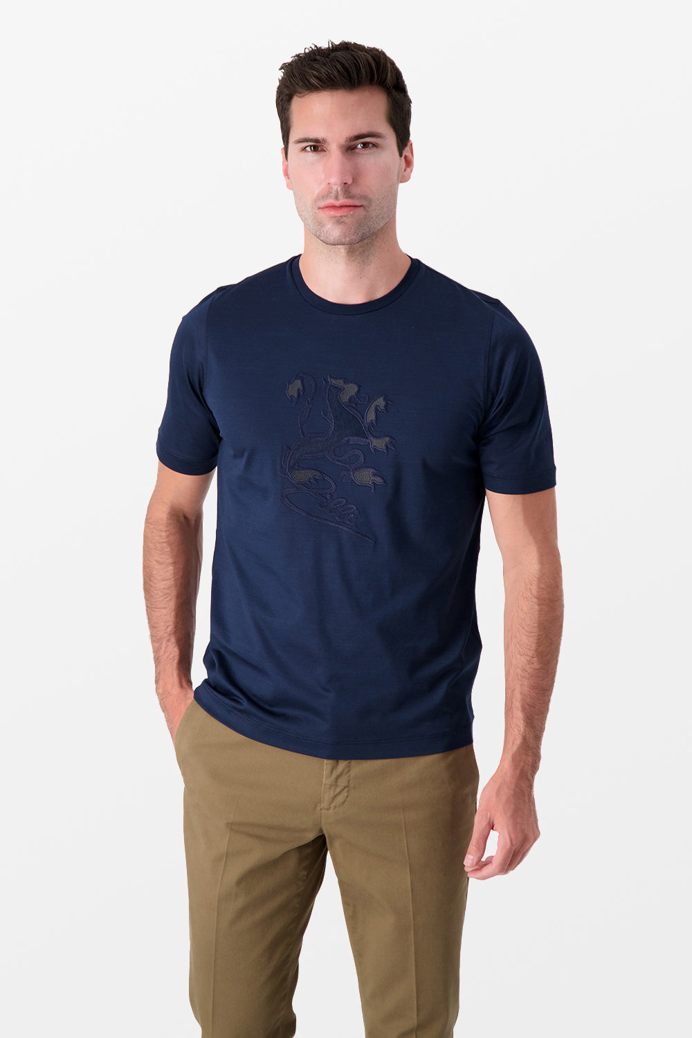 Zilli Navy Lion Graphic T-Shirt for Men - Stylish Casual Cotton Tee - Perfect for Streetwear, Outings & Everyday Comfort