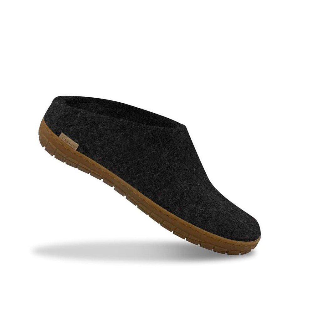 Glerups Unisex Slip-On Shoes with Natural Rubber Sole - Comfortable Wool Slippers for Indoor and Outdoor Use at Home or Office