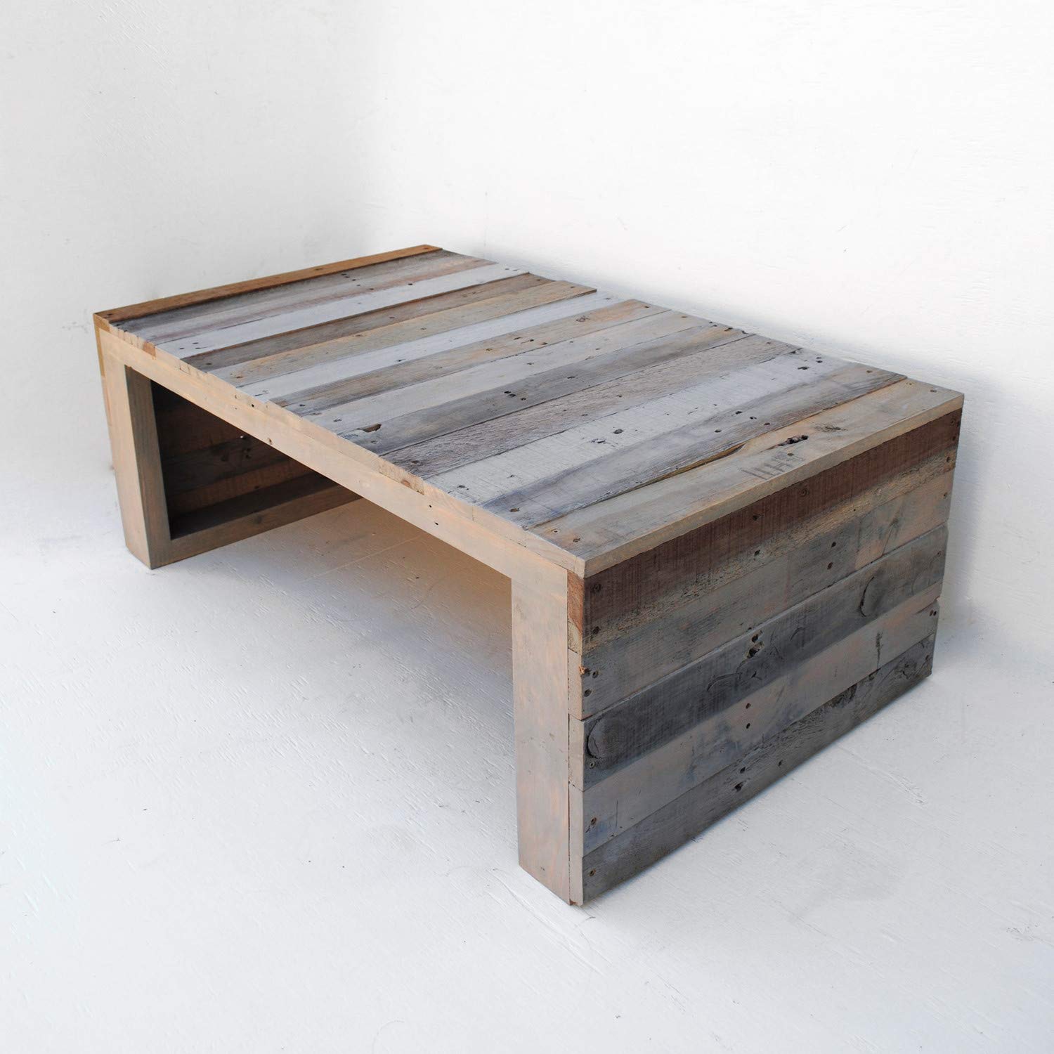 Modern Cascading Pallet Coffee Table - Rustic Industrial Style for Living Room, Lounge & Office - Perfect for Home Decor & Small Space Furniture