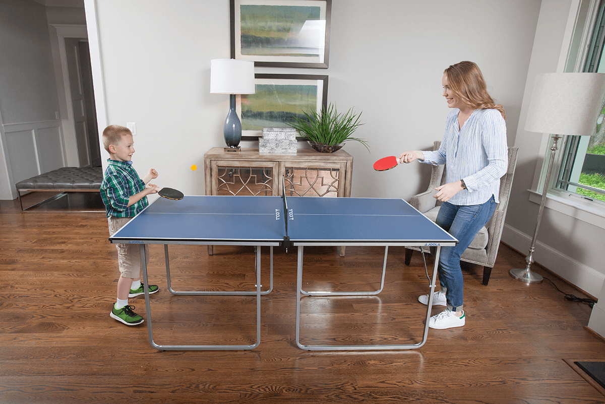 JOOLA Midsize Table Tennis Table - Indoor/Outdoor Ping Pong Table for Home, Office & Recreation | Perfect for Family Fun & Professional Practice