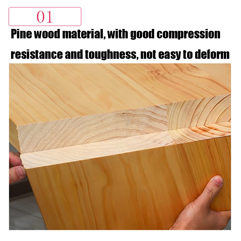 Solid Wood Computer Desk 130x60x75cm - 5cm Thick Sturdy Desktop, Study Desk & Home Office Workstation - Easy Assembly for Home, Office, and Conference Room Use