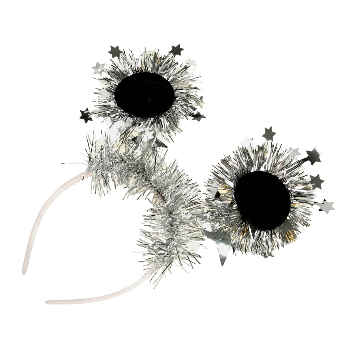 Happy New Year Headband Tiara with Star Boppers - 2025 New Year's Eve Party Supplies & Favors (2Pcs) - Perfect for NYE Celebrations, Countdown Parties & Festive Gatherings