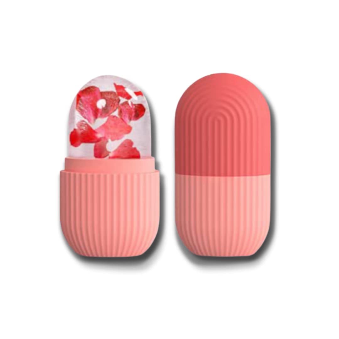Astrid Ice Roller for Face, Neck & Body – Skin Tightening, Glowing & Contouring | Reduce Puffy Eyes & Prep Skin | Unbreakable, Reusable Pink Facial Massager | Perfect for Morning Routine, Post-Workout Recovery & Spa Days