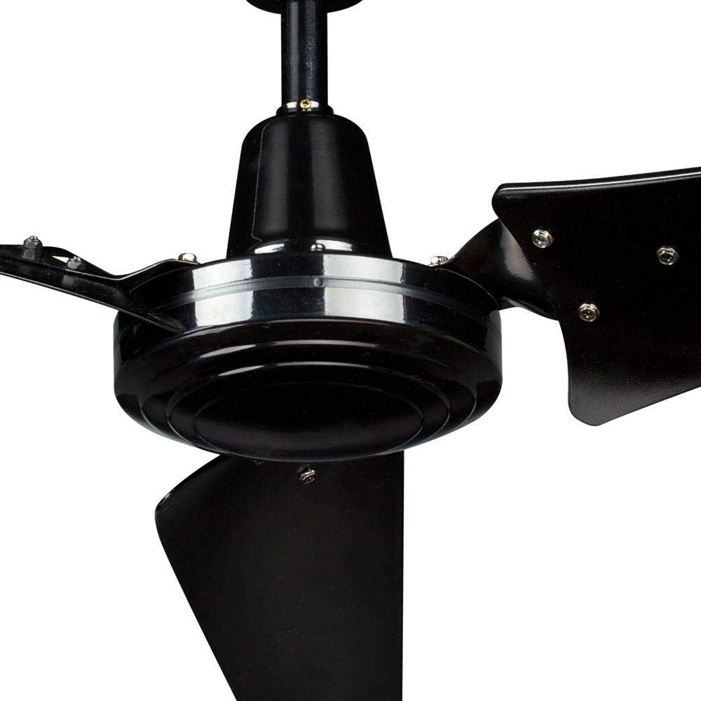 Hampton Bay 60 Inch Black Industrial Ceiling Fan with Remote Control - Dimmable LED Light, High Velocity Airflow for Large Rooms, Living Room, Bedroom, Office & Warehouse