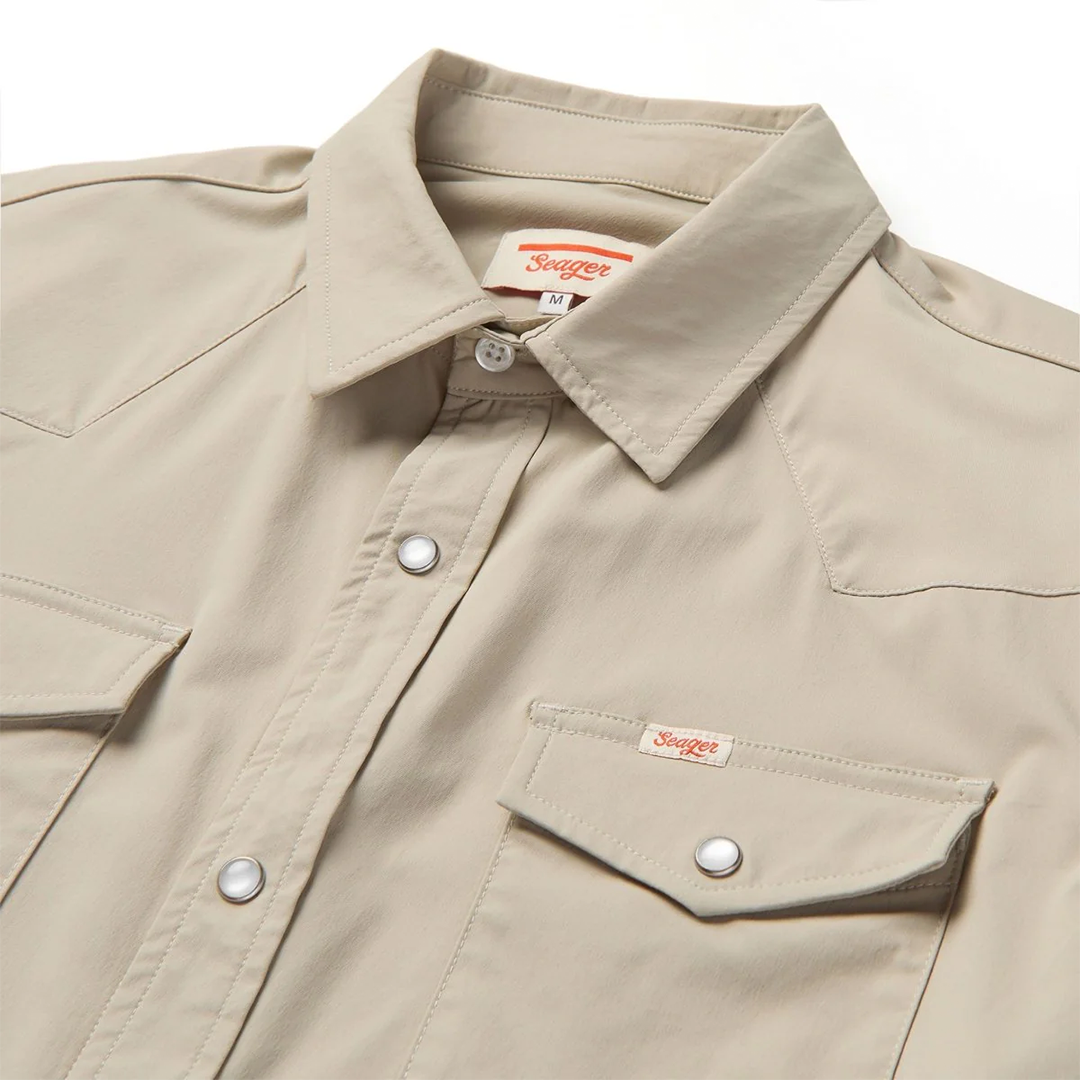 Seager El Ranchero Short Sleeve Shirt for Men - Comfortable Stone Washed Cotton Tee - Perfect for Casual Wear, Outdoor Activities & Ranch Work