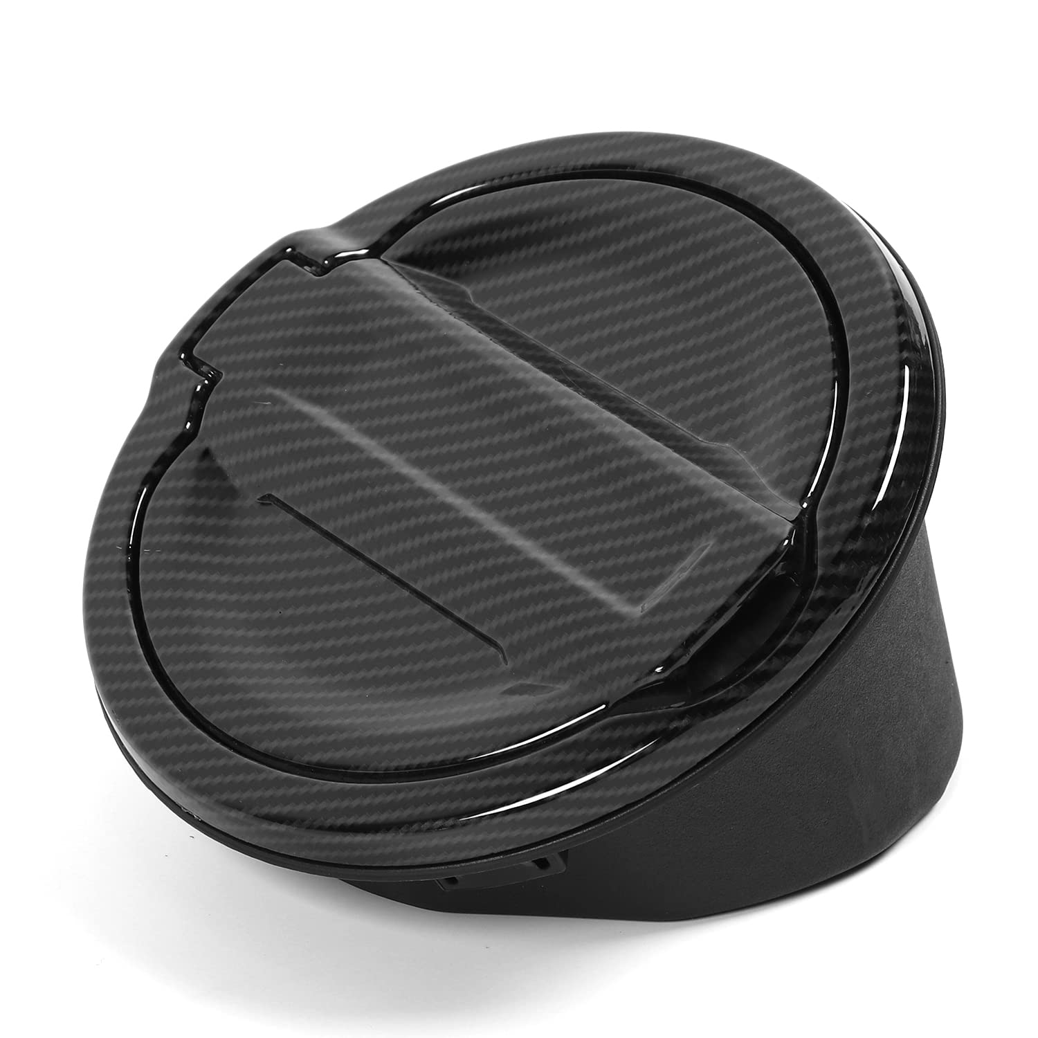 Carbon Fiber & Aluminum Alloy Fuel Tank Cover for 2018-2025 Jeep Wrangler JL (2/4 Door) - Gas Cap Protector & Exterior Accessory - Perfect for Off-Roading, Car Shows & Daily Driving Protection