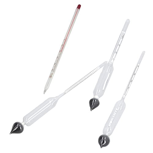 High Accuracy Digital Temperature Tester & Alcohol Hydrometer - Fast Response Multifunction Scale Display for Home Brewing, Wine Making, Greenhouse Monitoring & Scientific Experiments